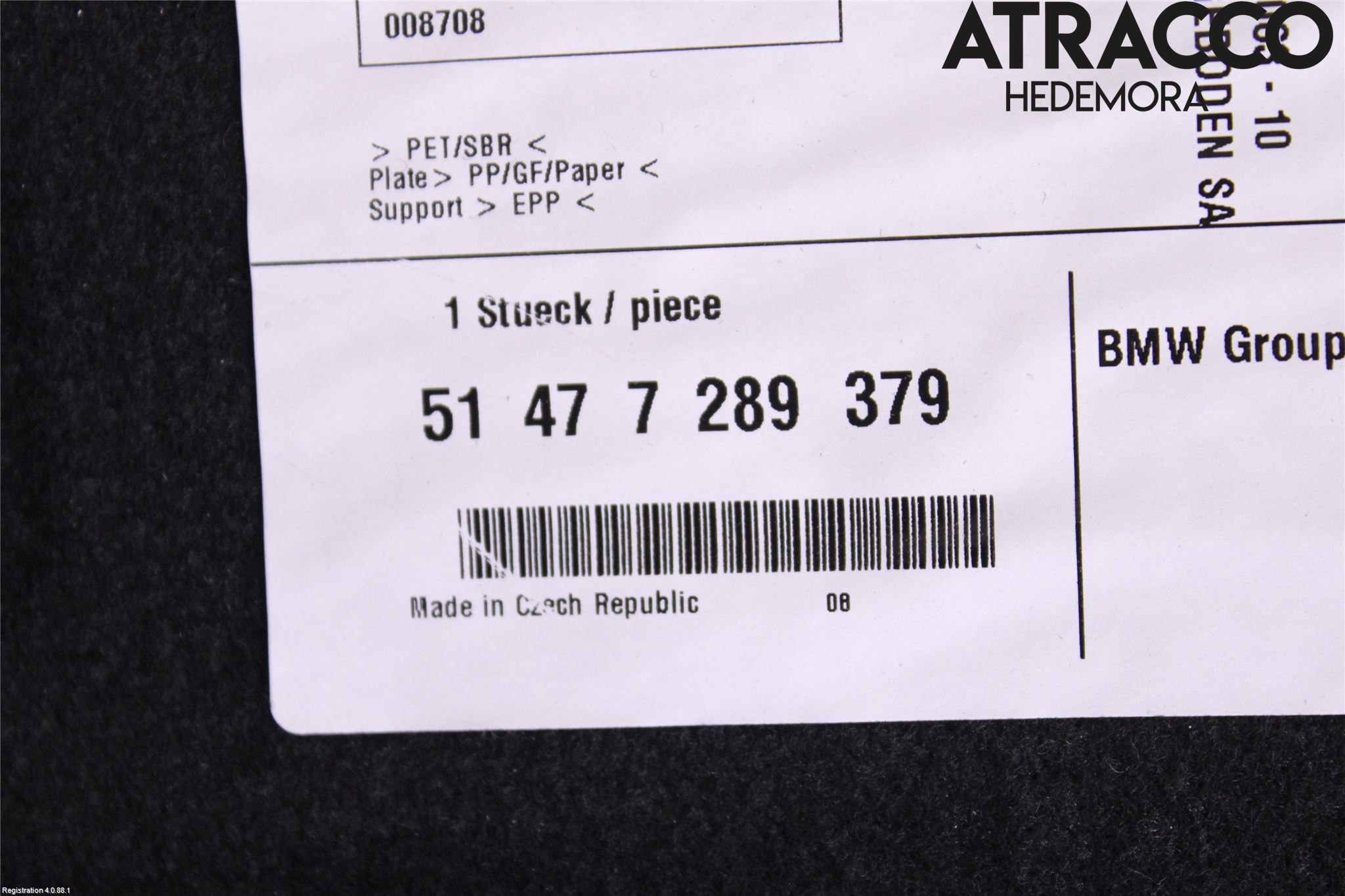 BMW 4 F32/F33/F82/F83 13-20 Bakluke Bun (Utgår 5023)