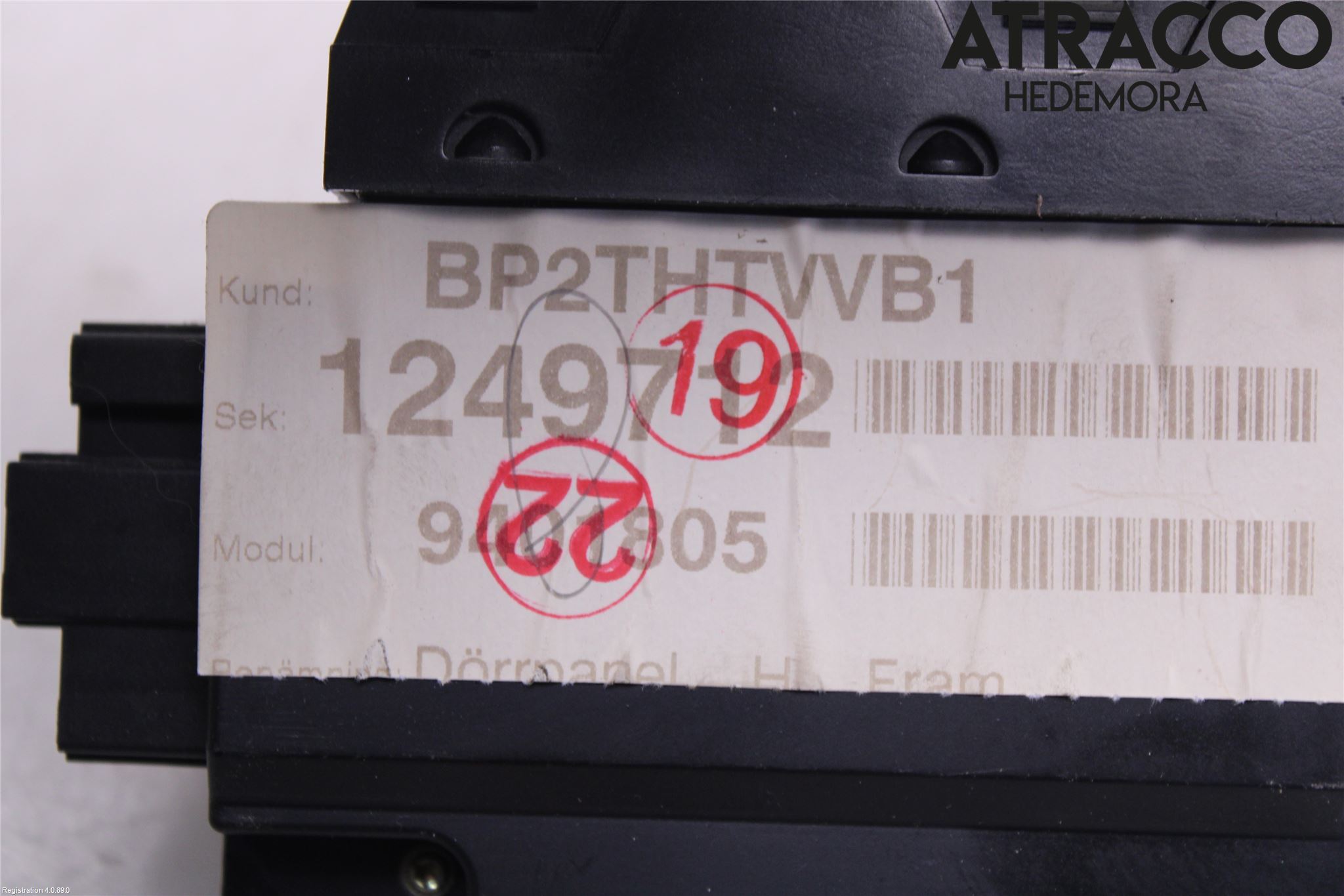 Volvo S80 04-06 Bryter Vindusheis