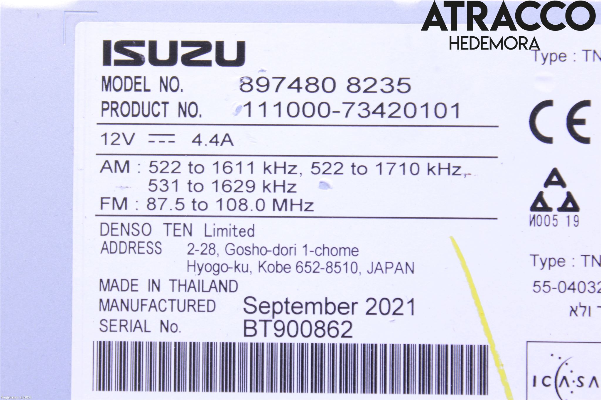 Isuzu D-MAX Stereo Radio Med Cd