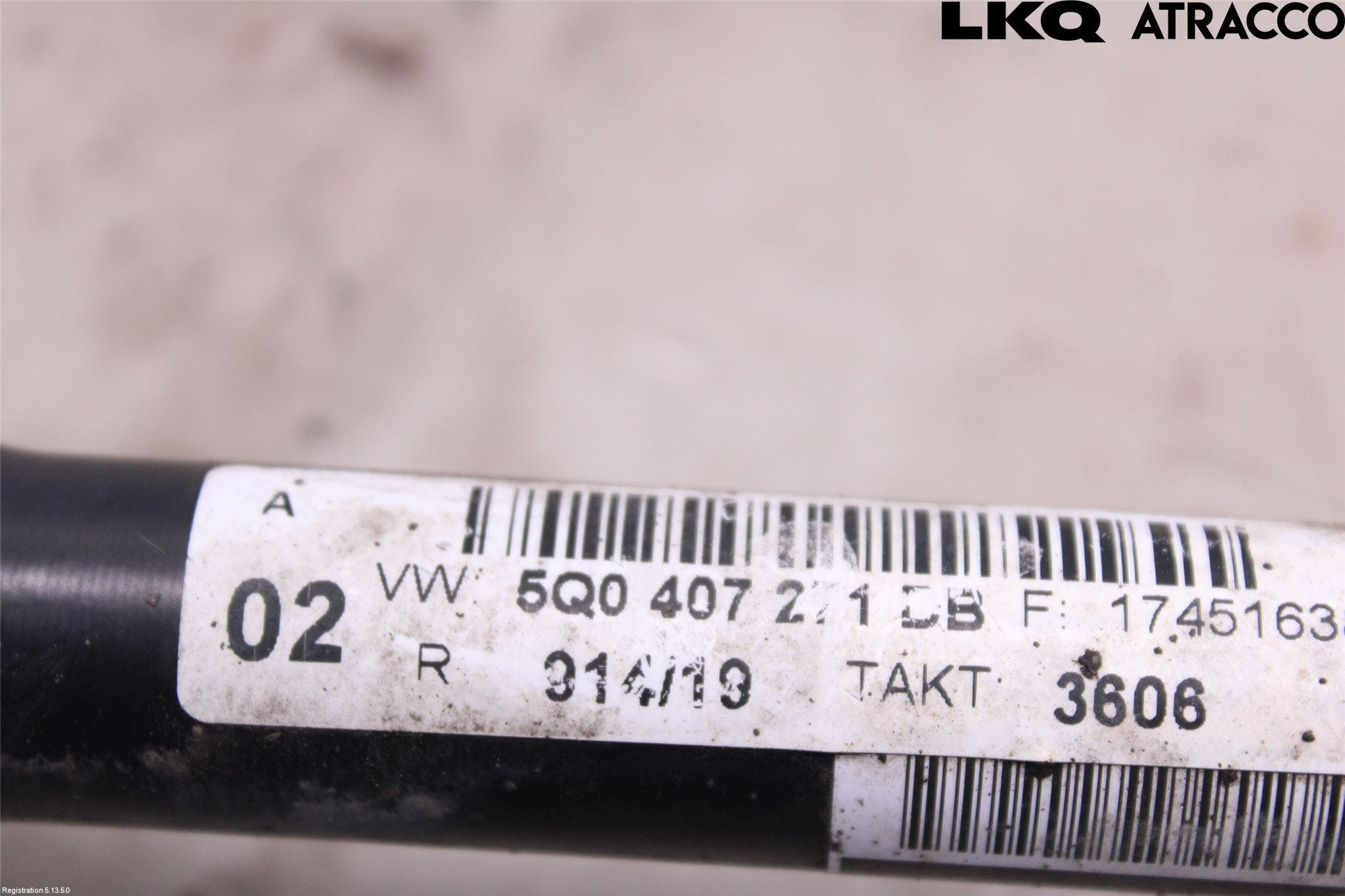Volkswagen VW GOLF / E-GOLF VII 13-20 Drivaksel Foran Kompl Venstre
