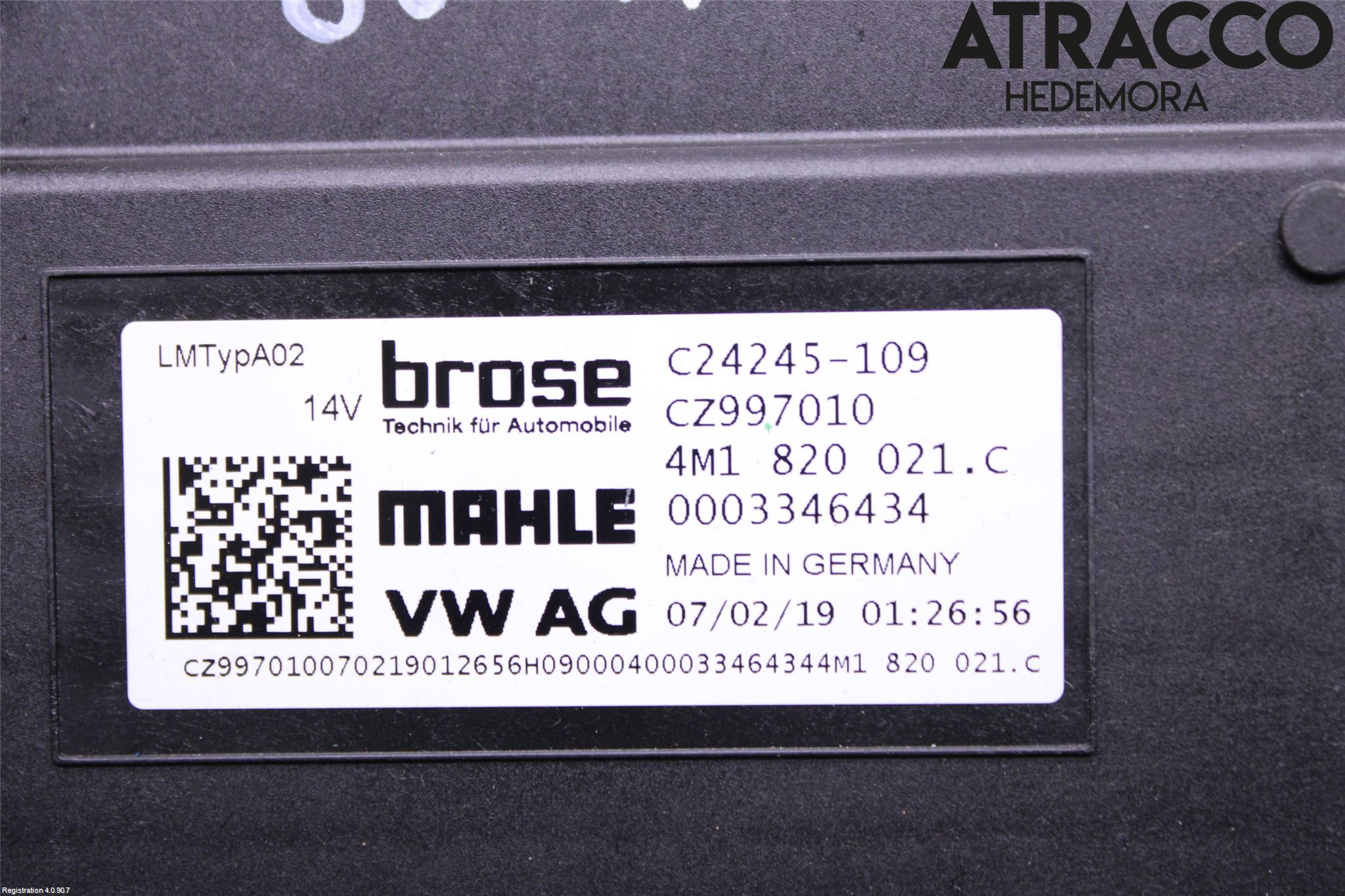 Audi A4/S4 B9 20- Varme Ac Varmeapparatvifte
