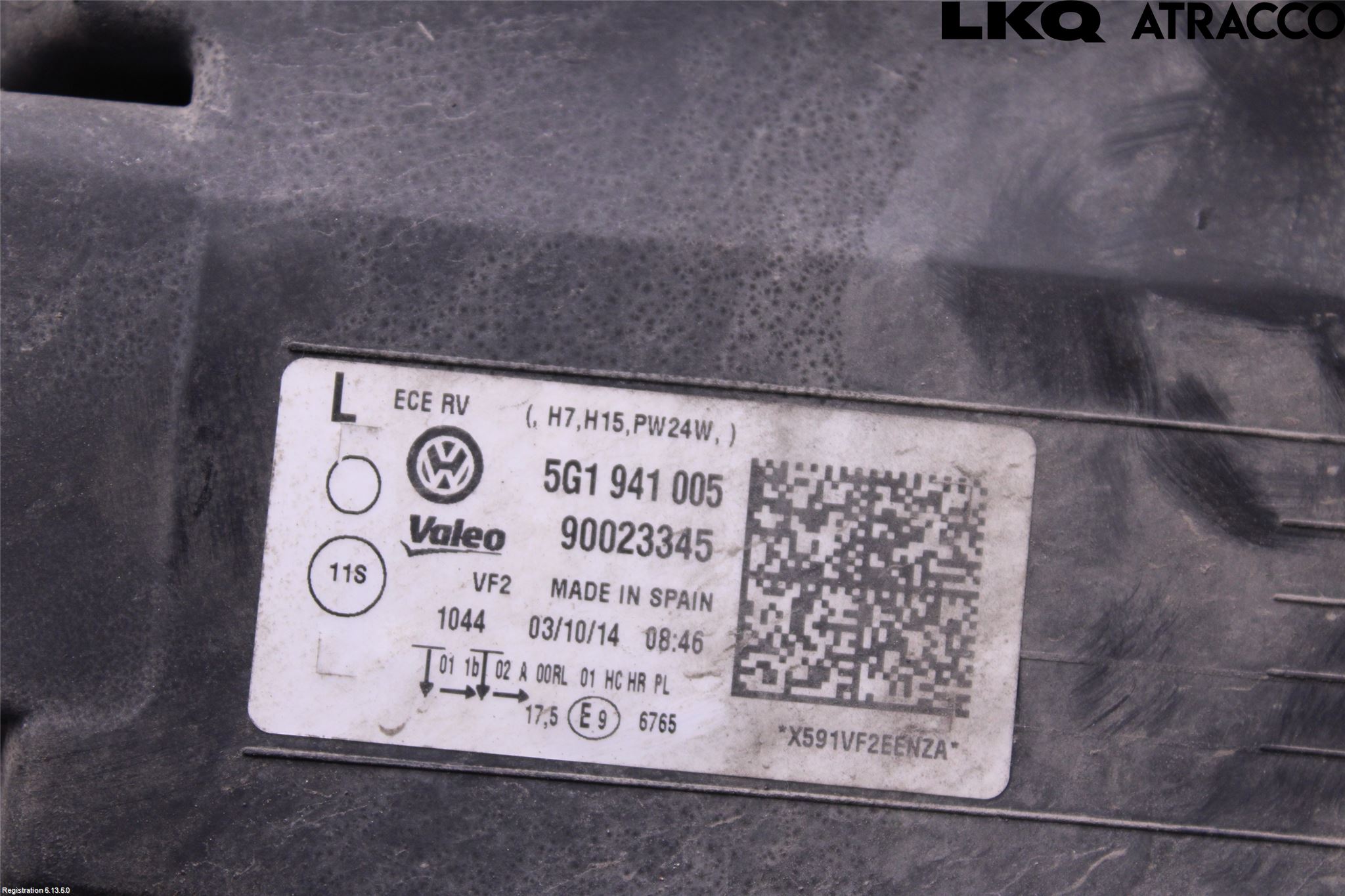 Volkswagen VW GOLF / E-GOLF VII 13-20 Frontlykt Venstre