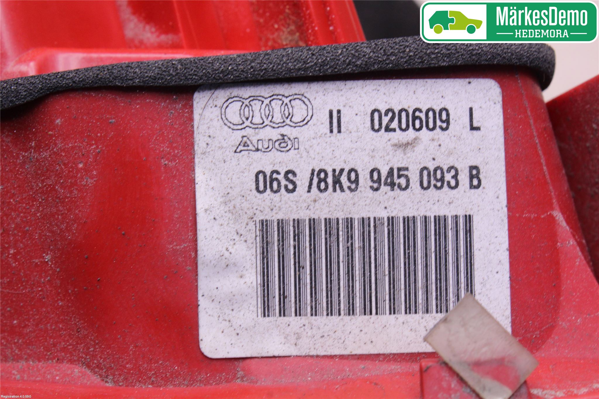 Audi A4/S4 08-11 Baklykt Venstre  På Luke(Indre