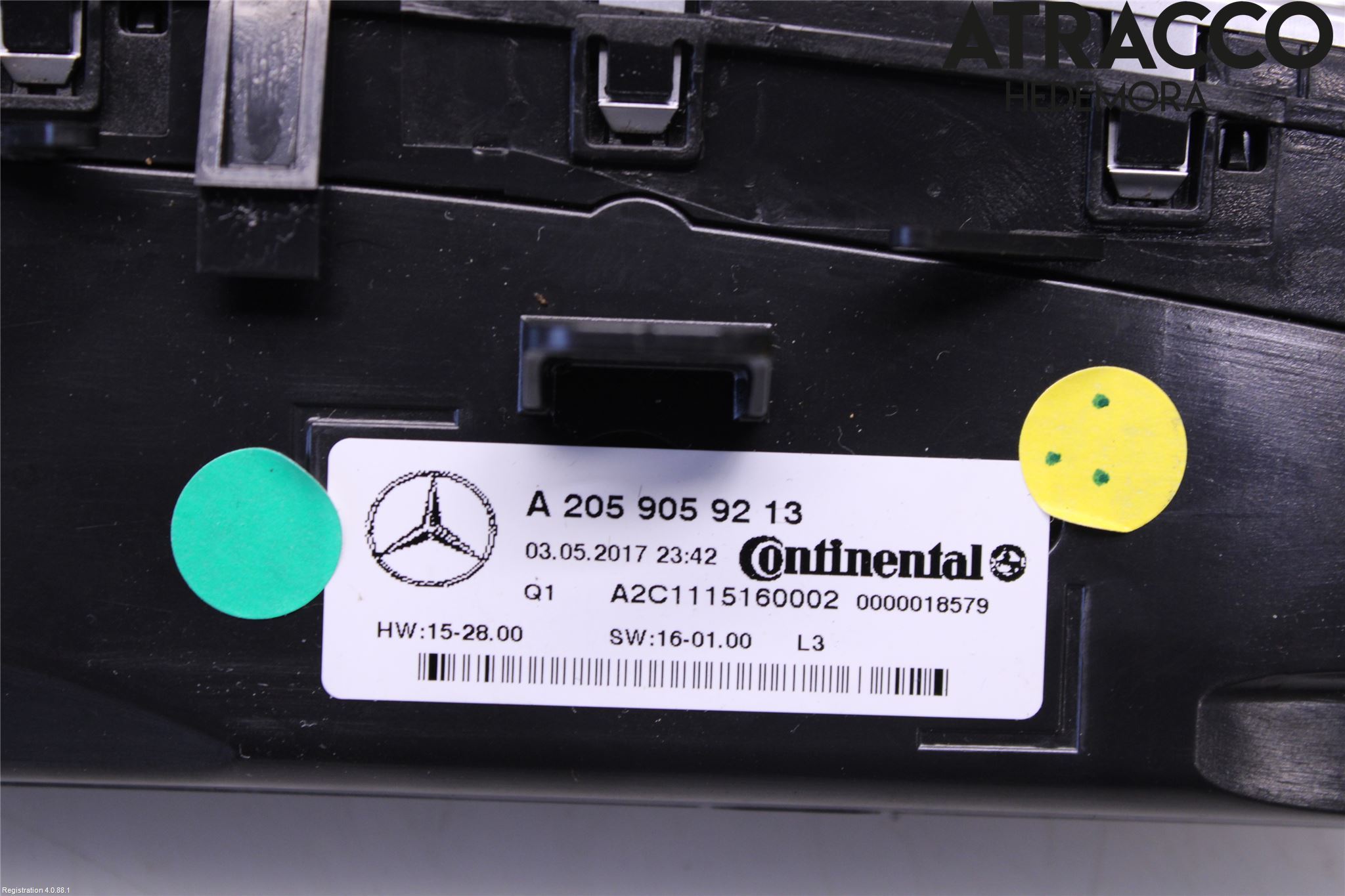 Mercedes-Benz MB C-KLASS (W205) 14-21 Varme Ac Betjening-Display
