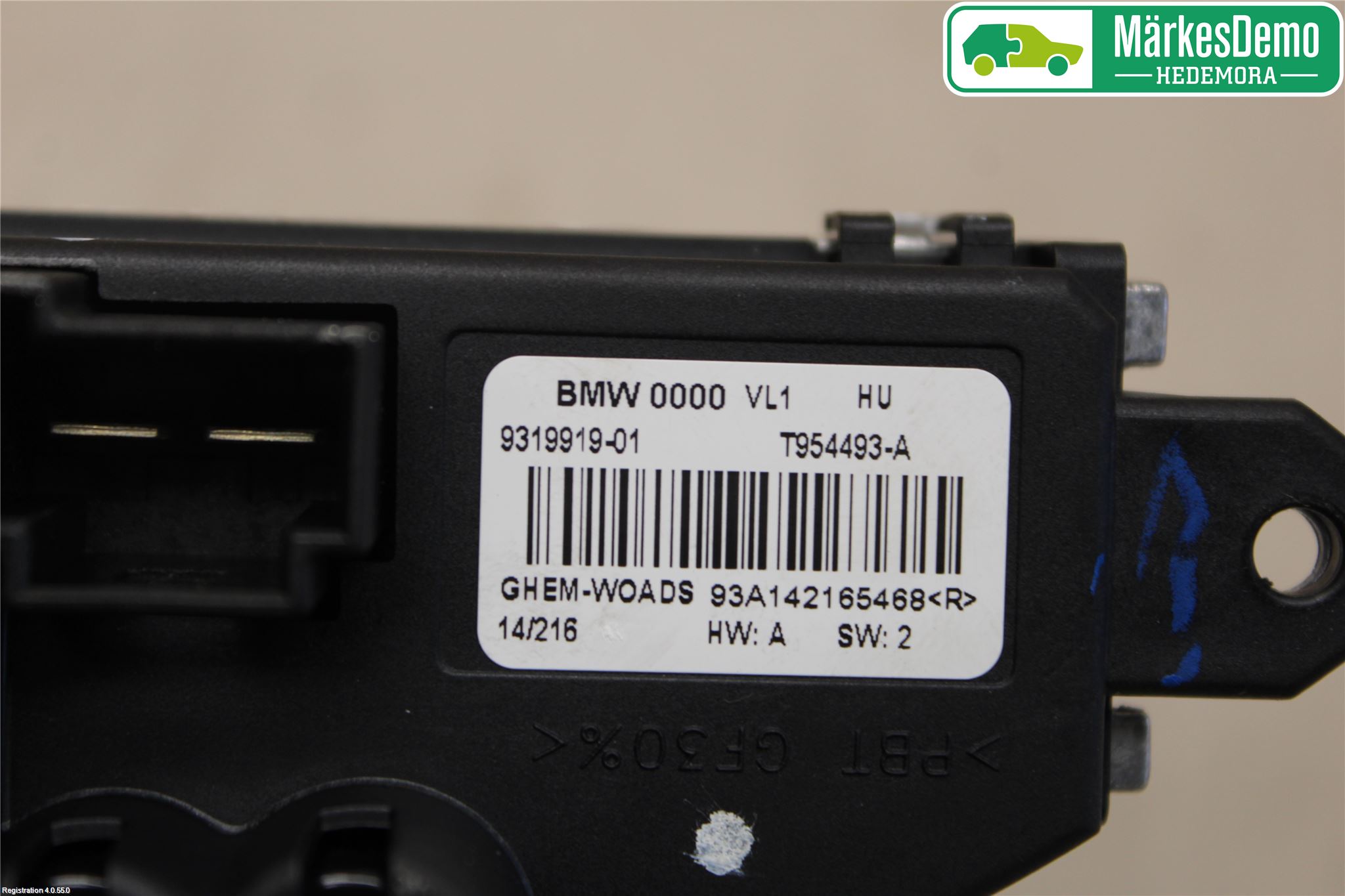 BMW 3 F30/F31/F80 12-19 Varmeapparat Viftemotstand