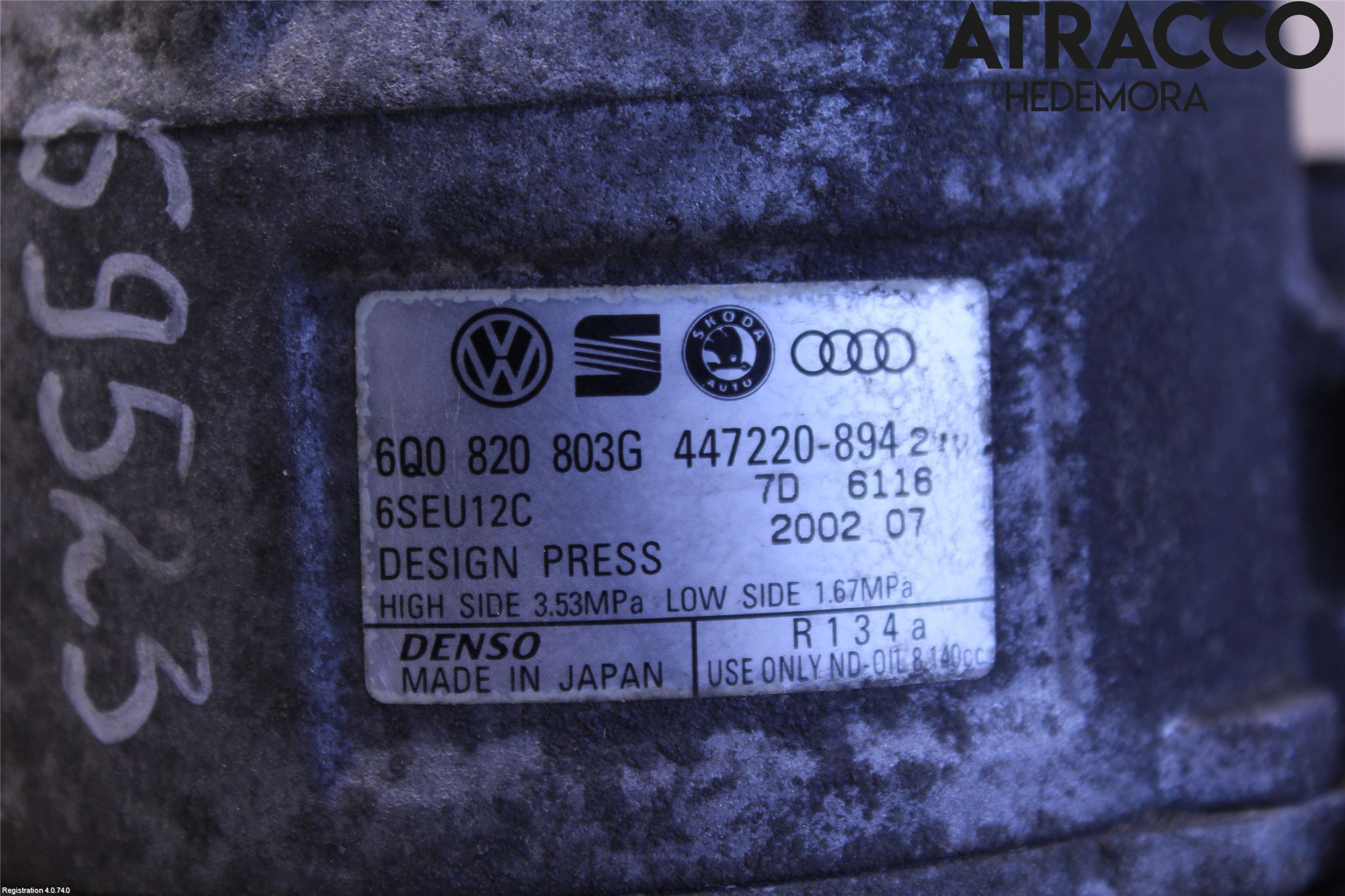 Volkswagen VW POLO 02-05 Varme Ac Kompressor