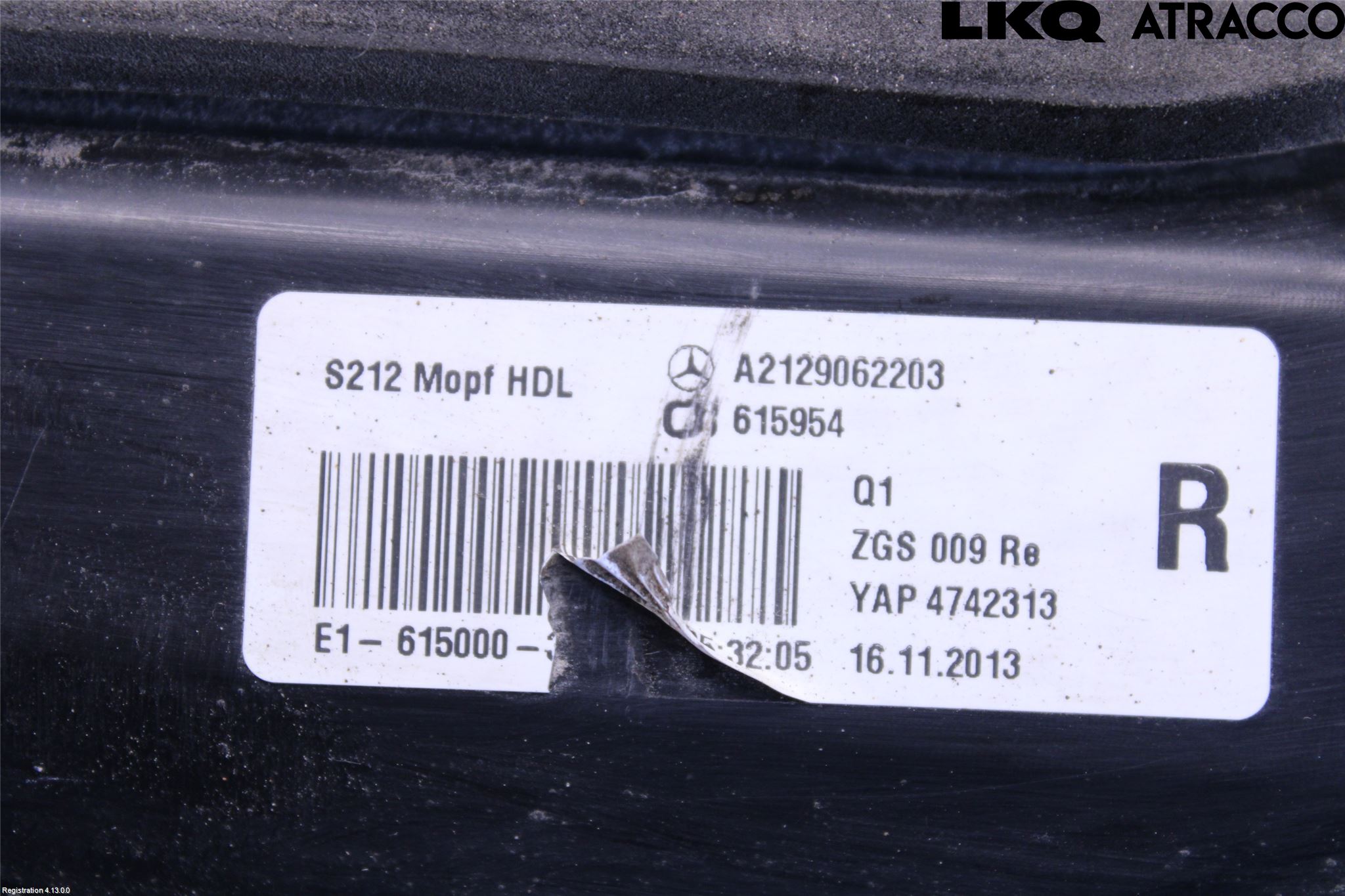 Mercedes-Benz MB E-KLASS (W212) 09-16 Baklykt Høyre  På Luke(Indre)