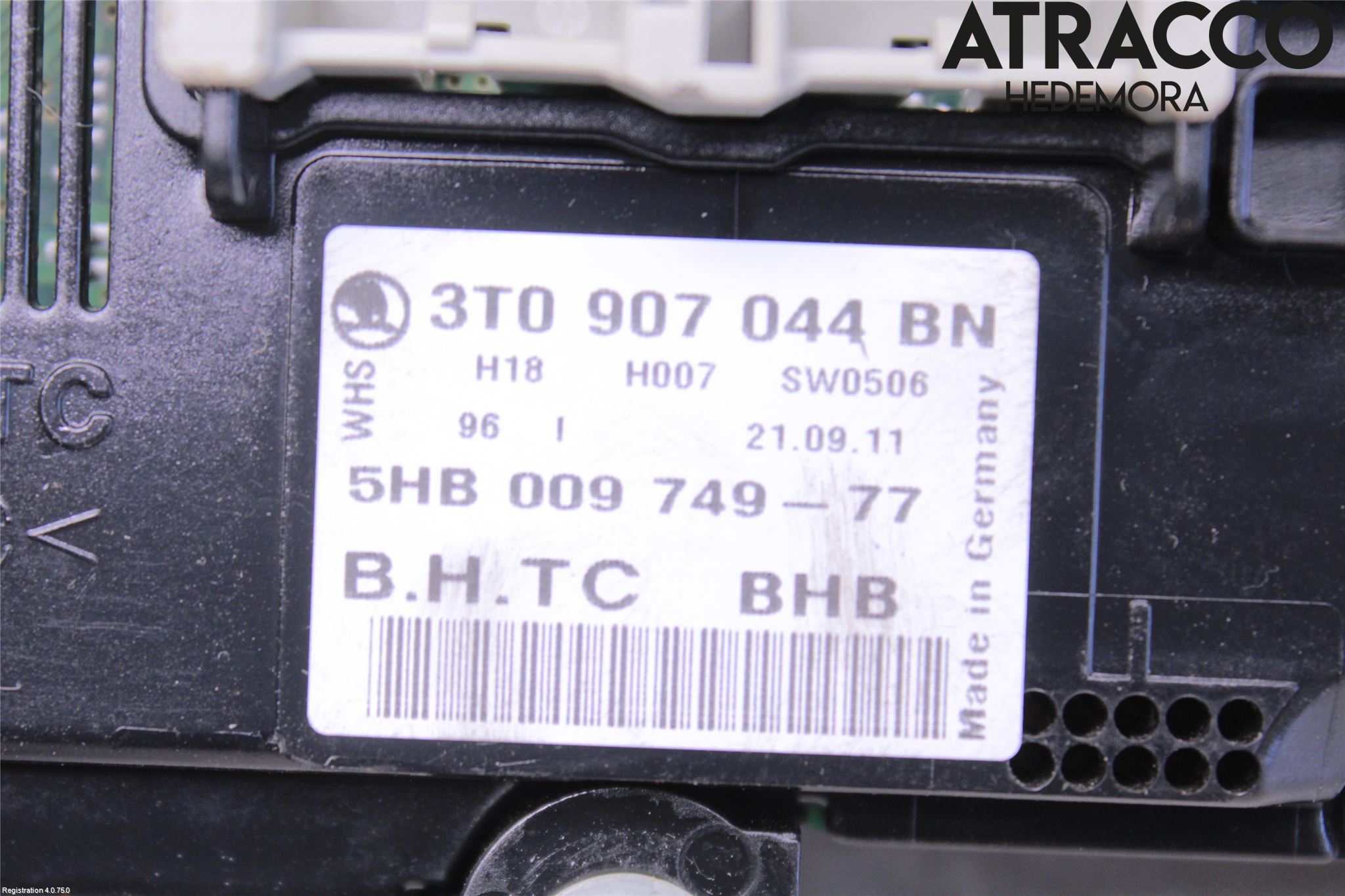 Skoda SUPERB 09-15 Varme Ac Betjening-Display