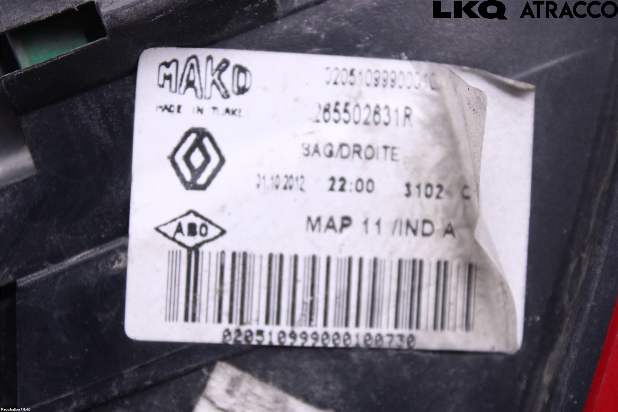 Renault CLIO IV 12-16 Baklykt Høyre