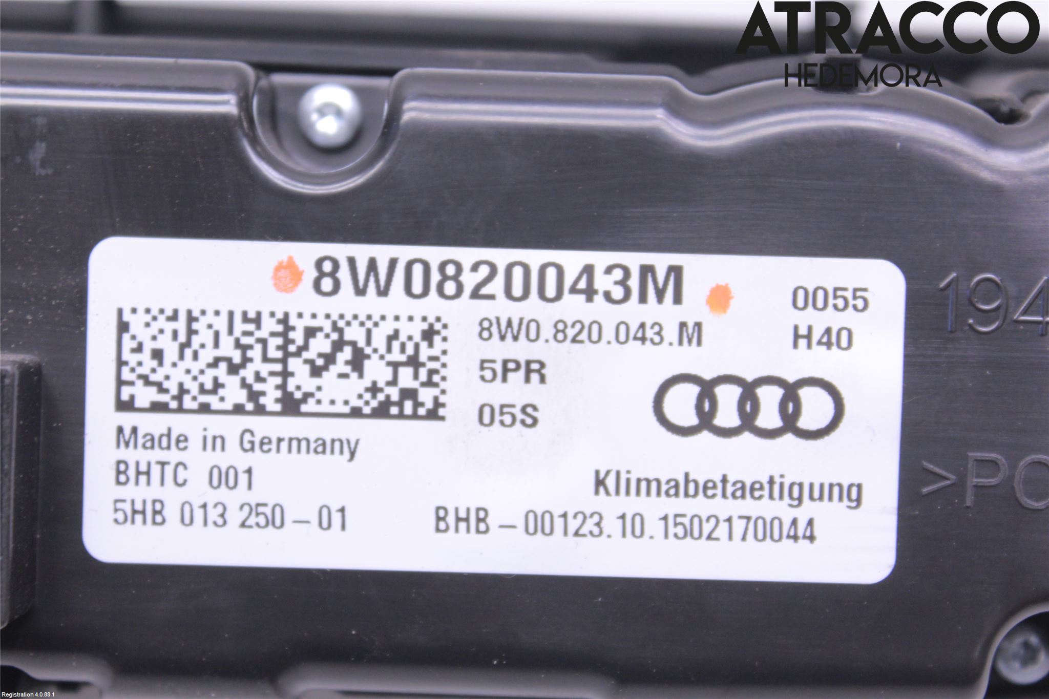 Audi A4/S4 B9 16-19 Varme Ac Betjening-Display
