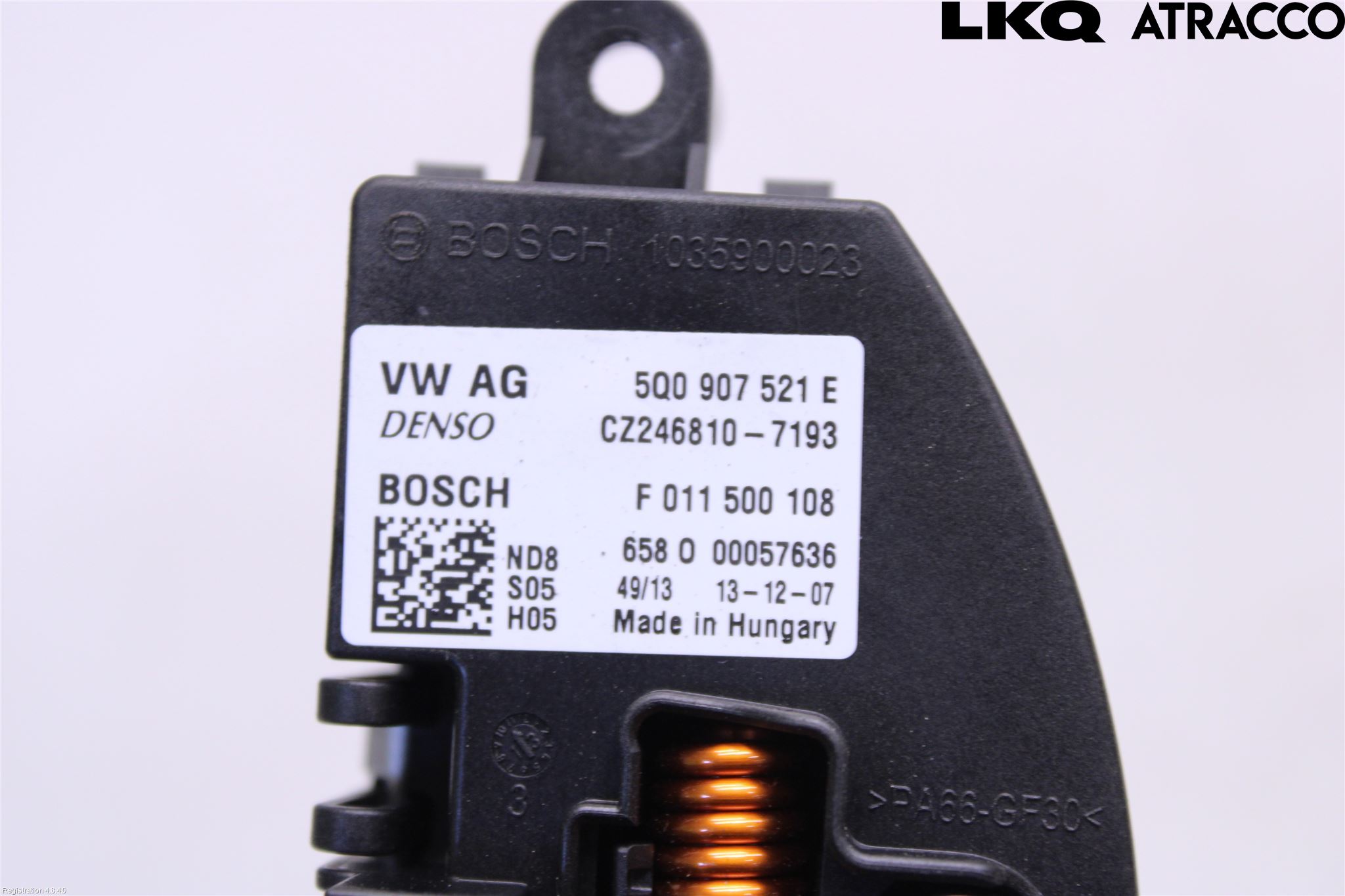 Volkswagen VW GOLF / E-GOLF VII 13-20 Varmeapparat Viftemotstand