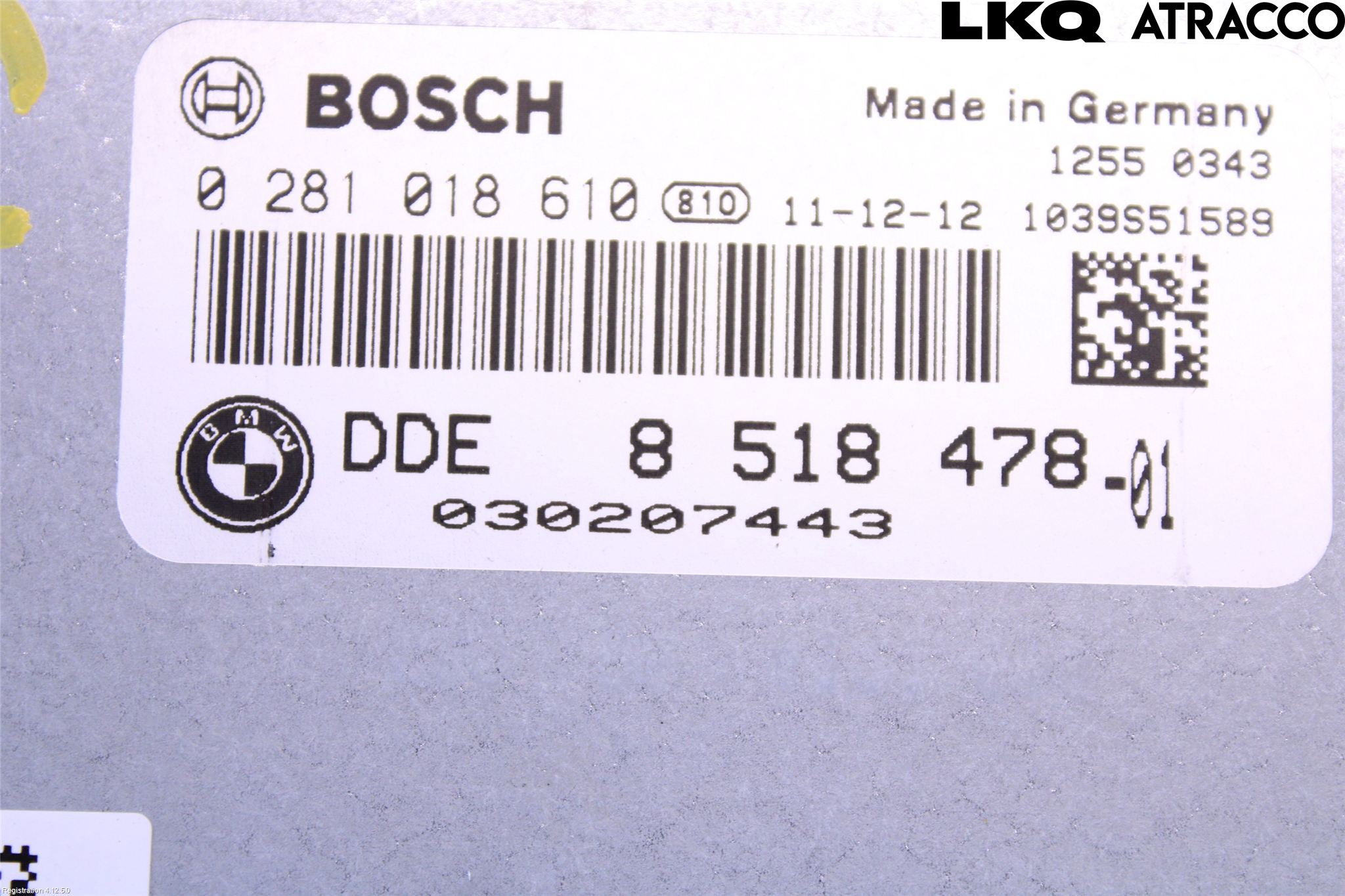 BMW 5 F10/F11/F18 09-17 Styreenhet Dieselpumpe