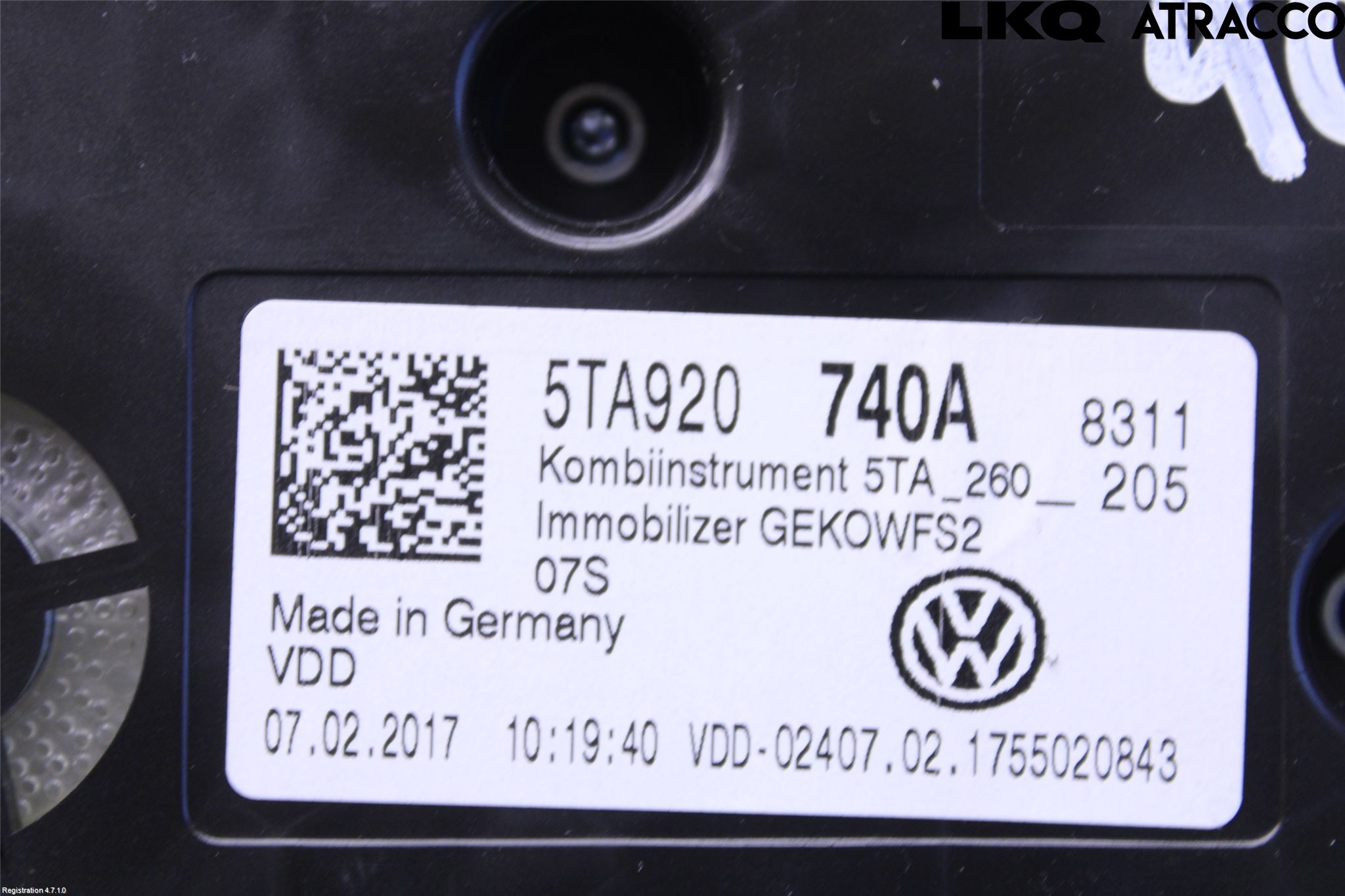 Volkswagen VW TOURAN 16- Instr Kombinert