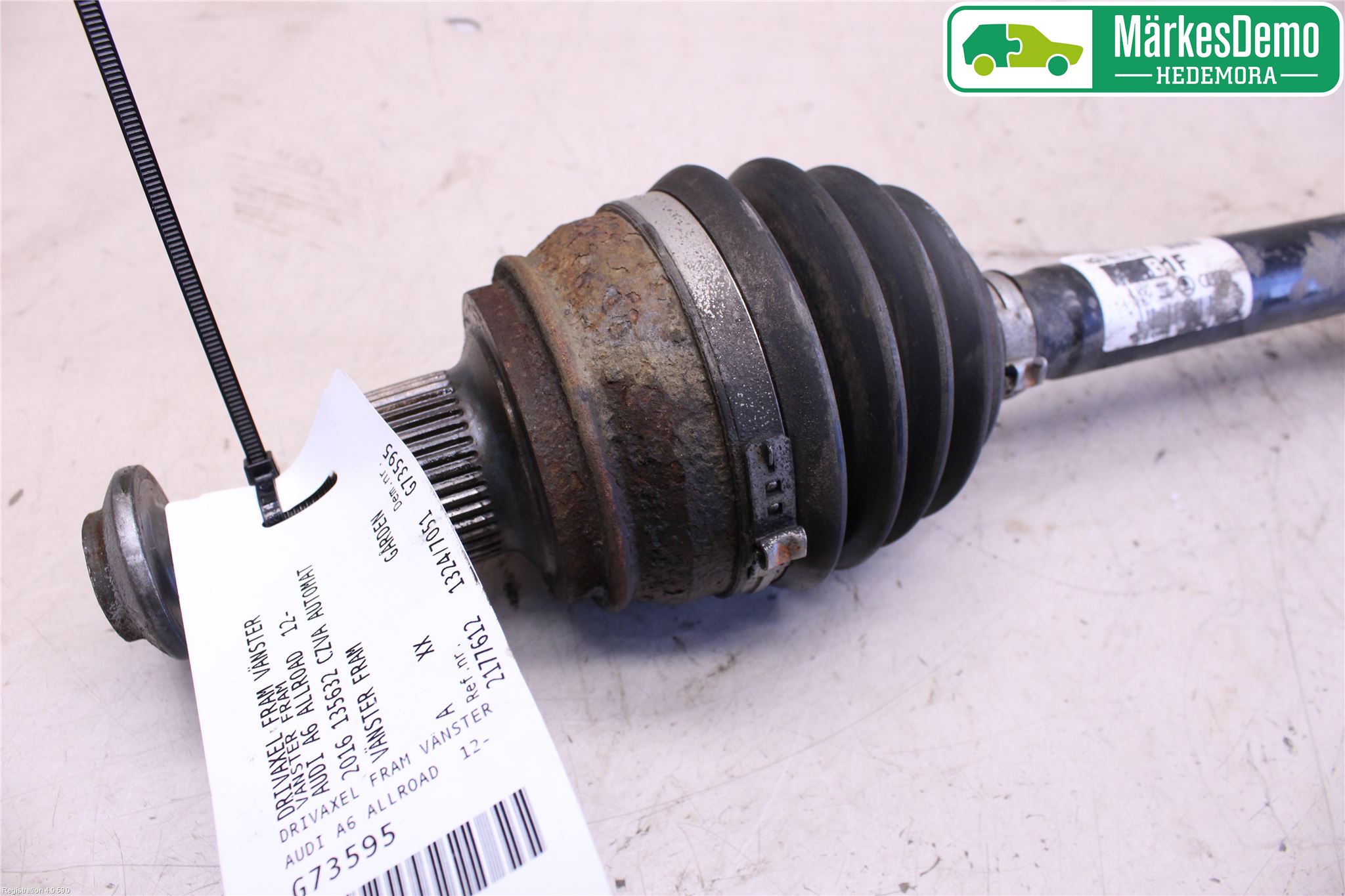 Audi A6 ALLROAD 12-18 Drivaksel Foran Kompl Venstre