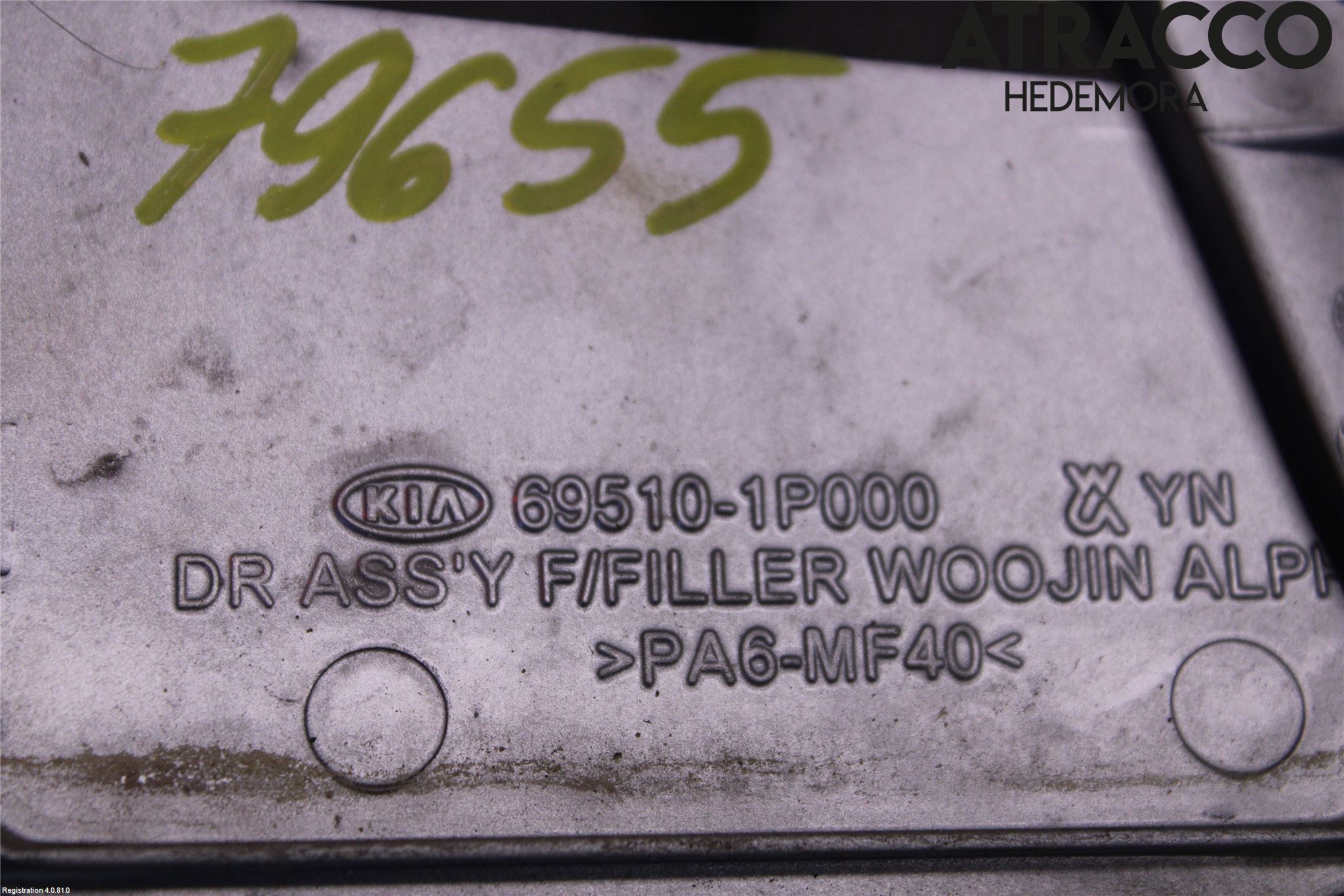 Kia VENGA 10-19 Drivstoff Tankluke