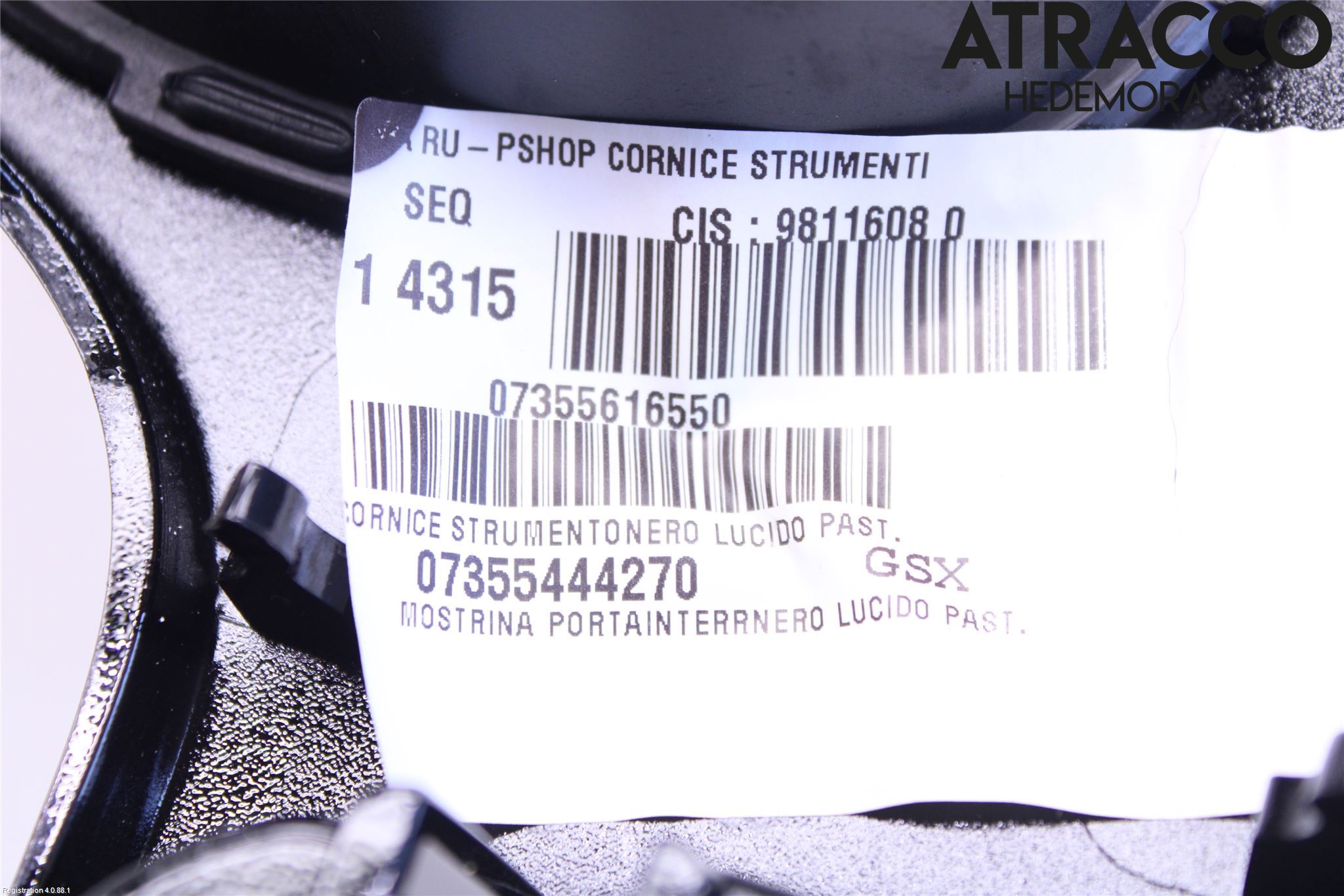 Fiat PANDA 12- Instrument Ramme