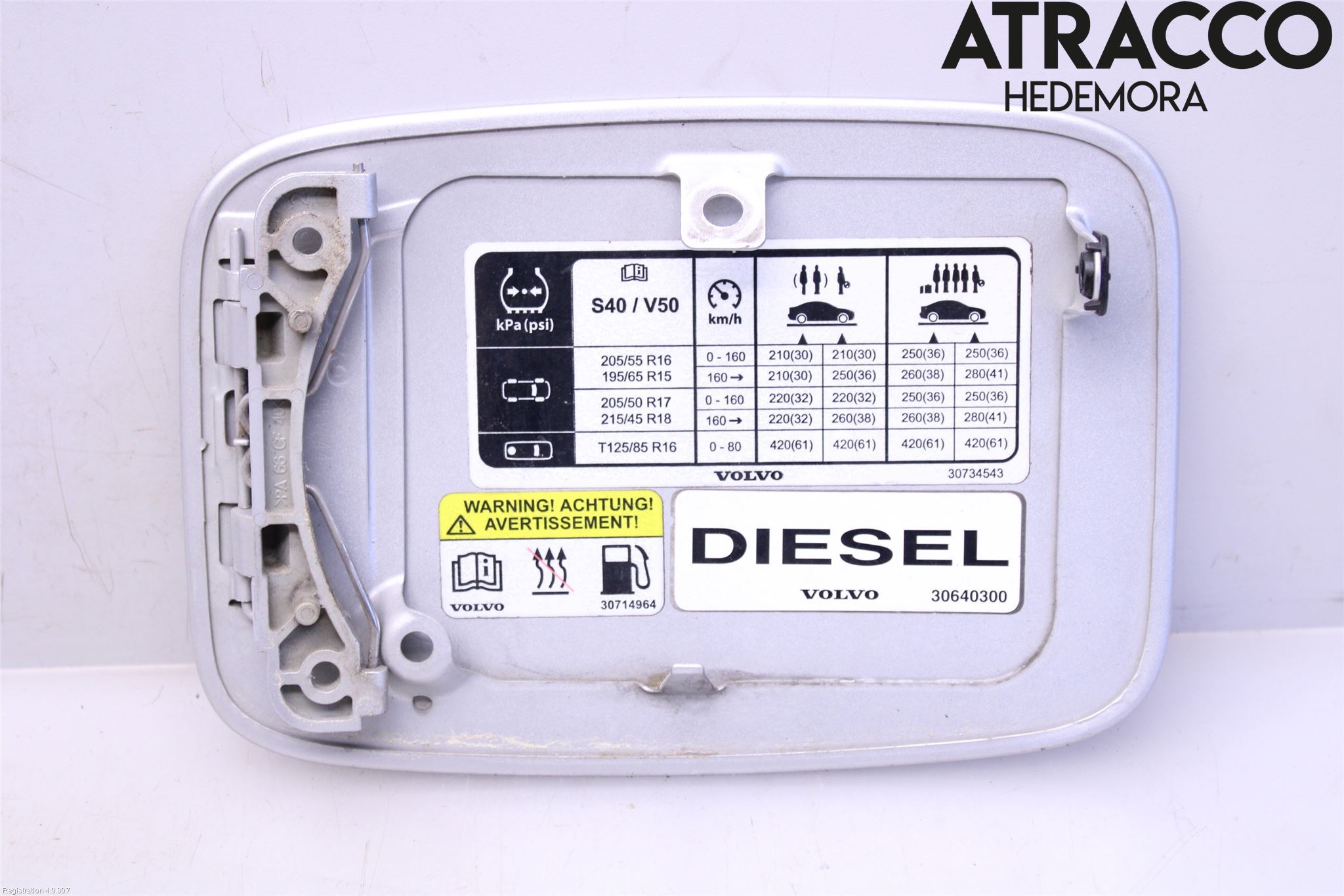 Volvo V50 04-07 Drivstoff Tankluke