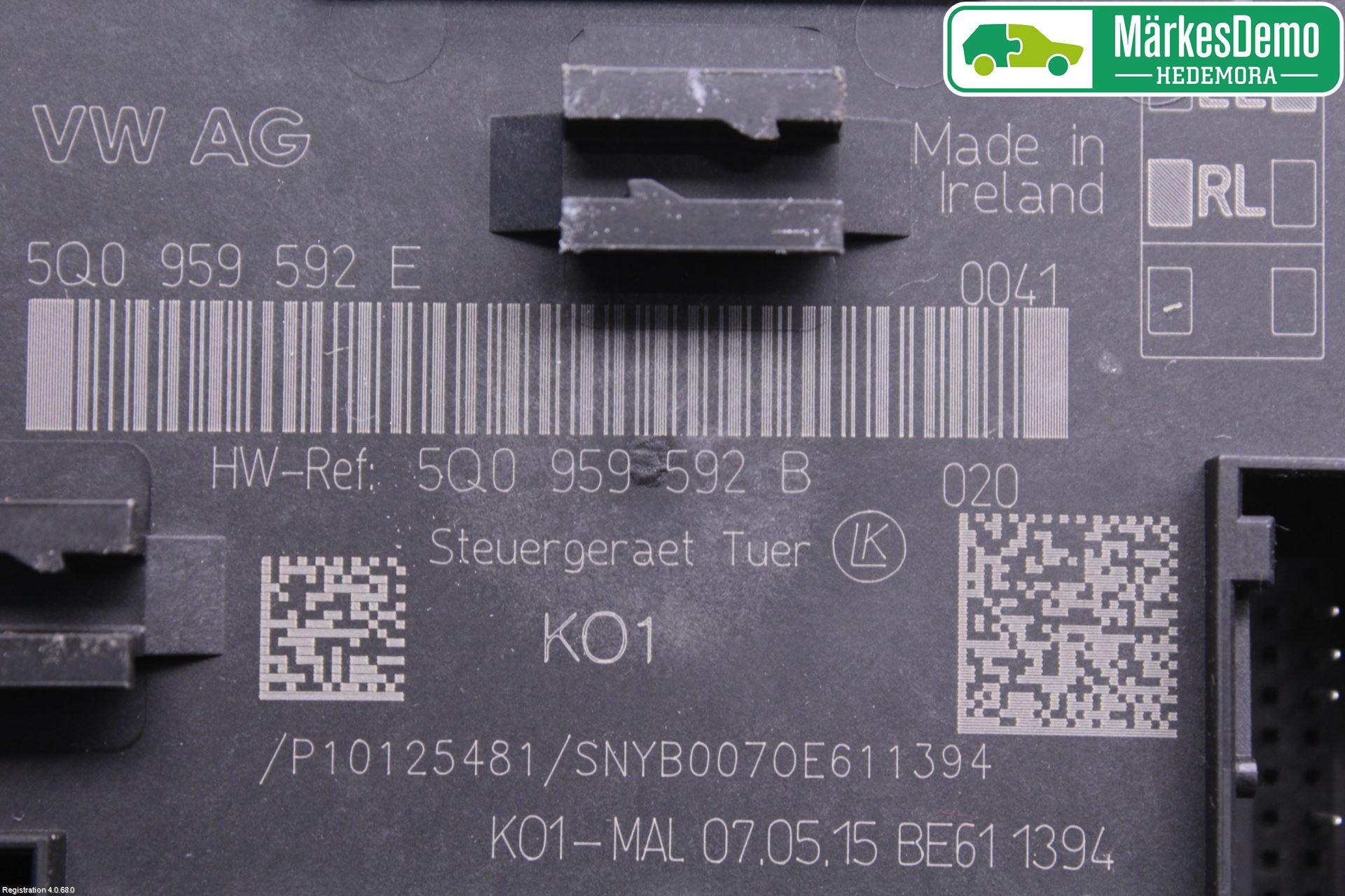 Volkswagen VW PASSAT 15-19 Styreenhet Dør