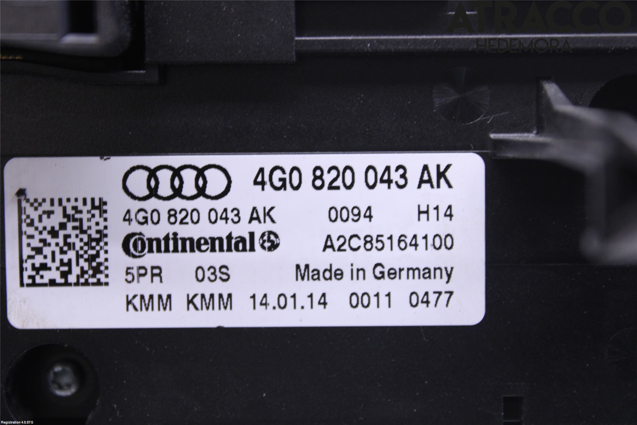 Audi A6/S6 4G 11-18 Varme Ac Betjening-Display