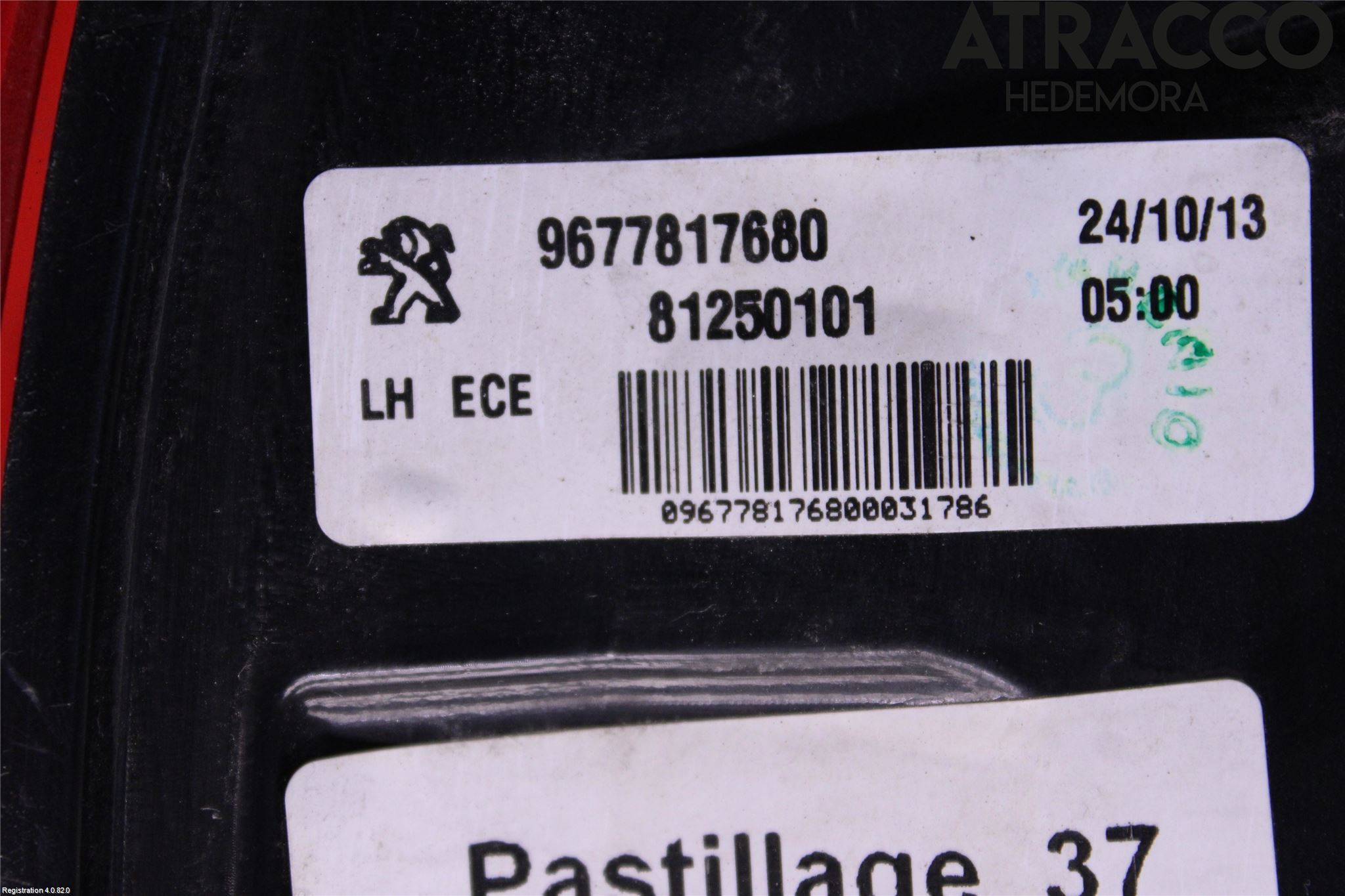 Peugeot 308 14-21 Baklykt Venstre