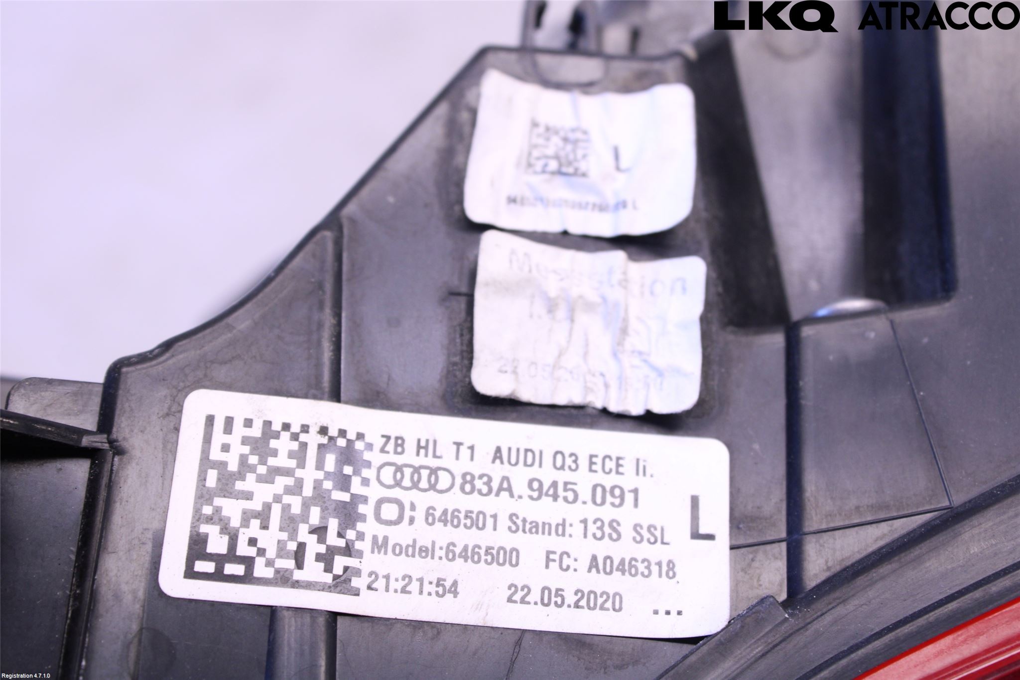 Audi Q3 F3 19- Baklykt Venstre