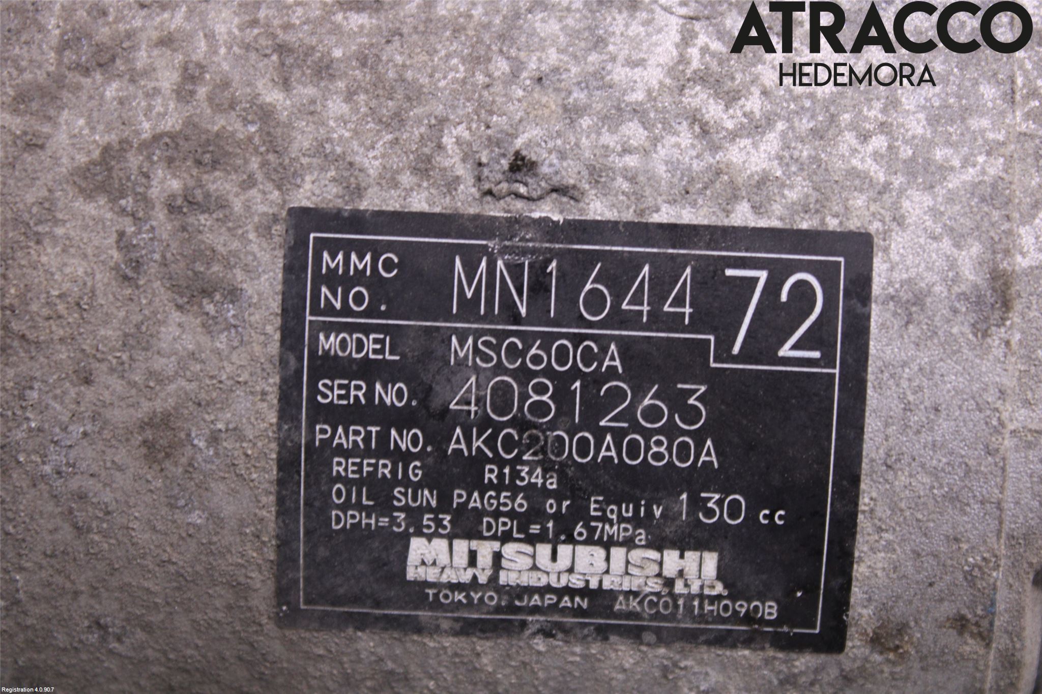 Mitsubishi COLT 09-13 Varme Ac Kompressor