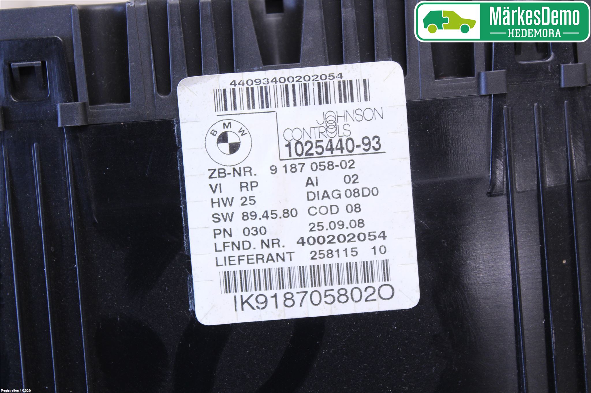 BMW 3 E90/91 SED/TOU 05-12 Instr Kombinert