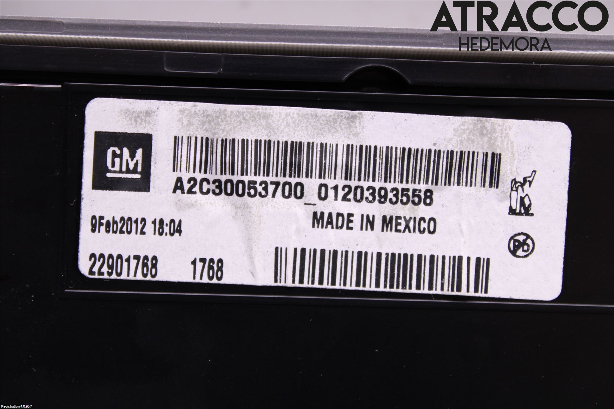 Øvrige CHEVROLET VOLT Varme Ac Betjening-Display
