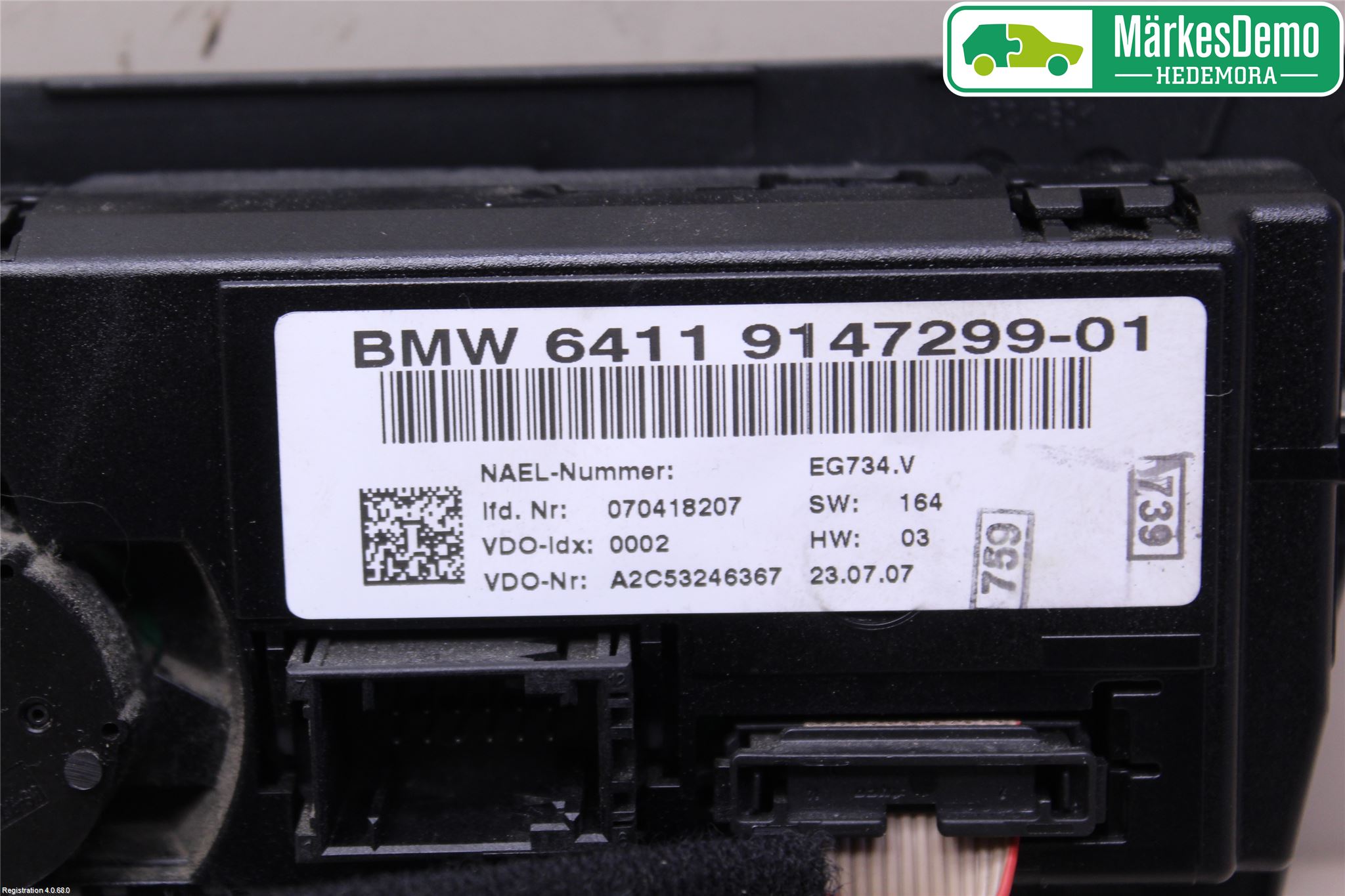 BMW 3 E90/91 SED/TOU 05-12 Varme Ac Betjening-Display