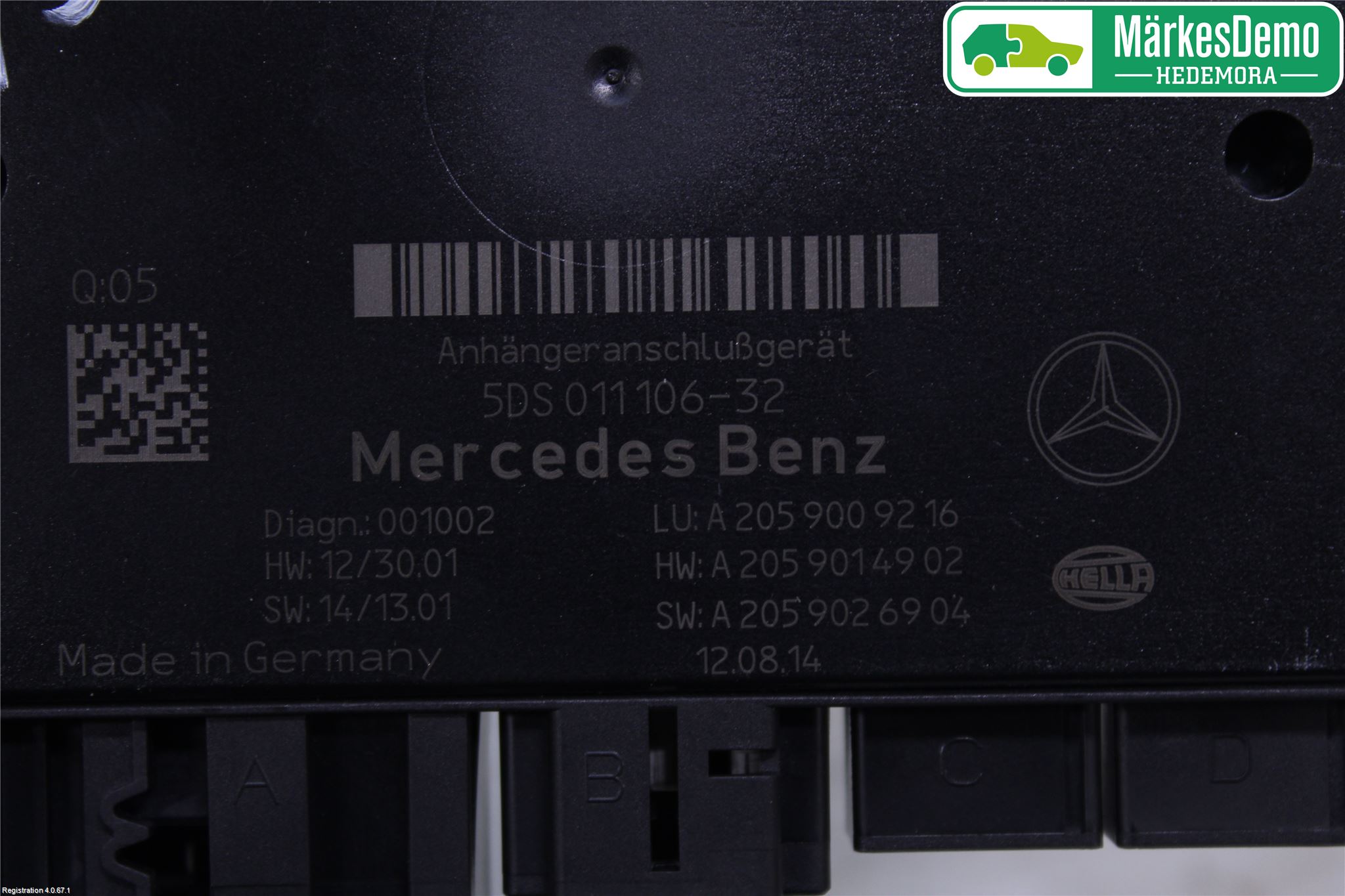 Mercedes-Benz MB C-KLASS (W205) 14-21 Styreenhet Tilhengerfeste
