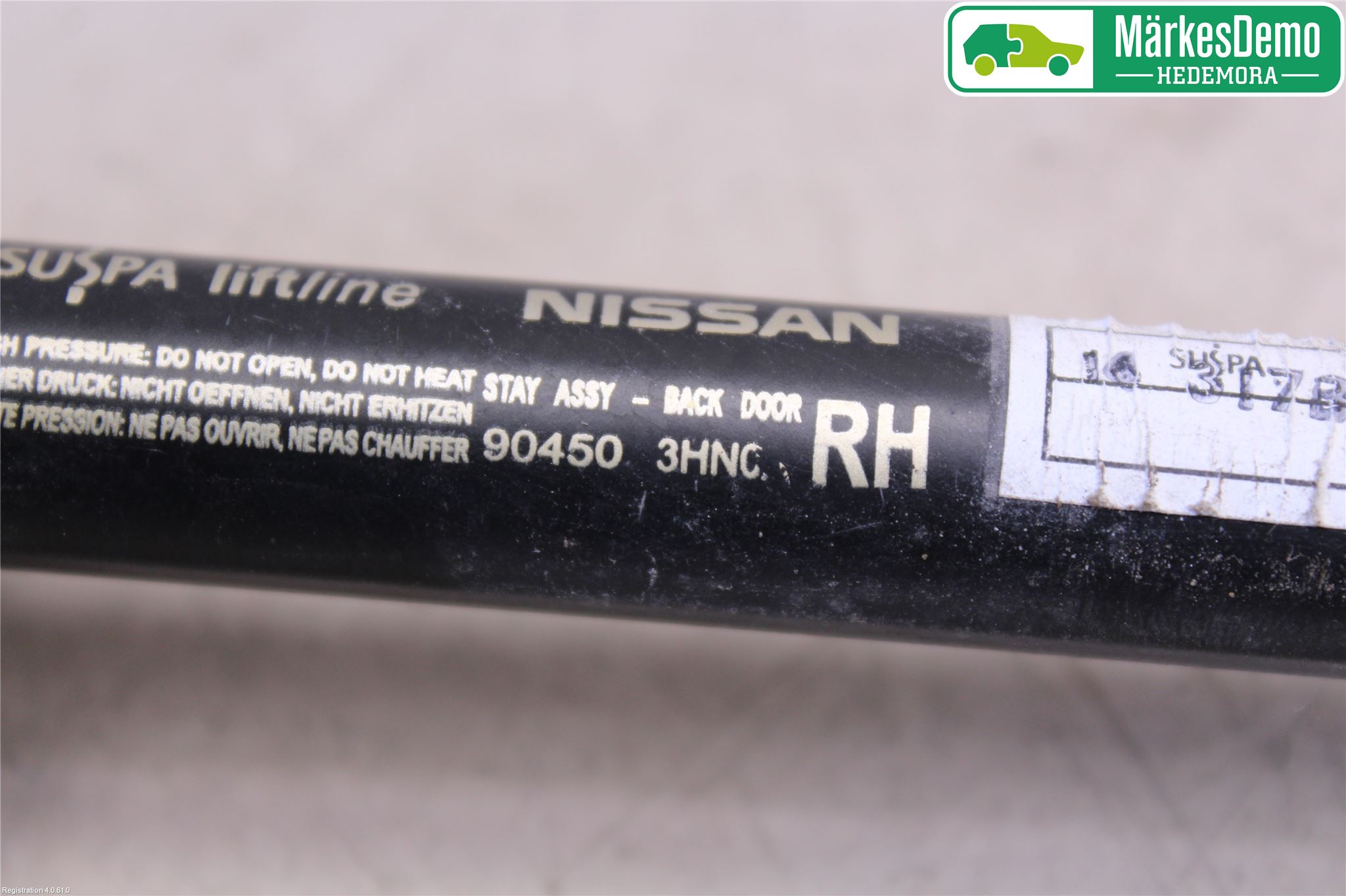 Nissan MICRA 11-16 Bakluke Demper-Gassfjær