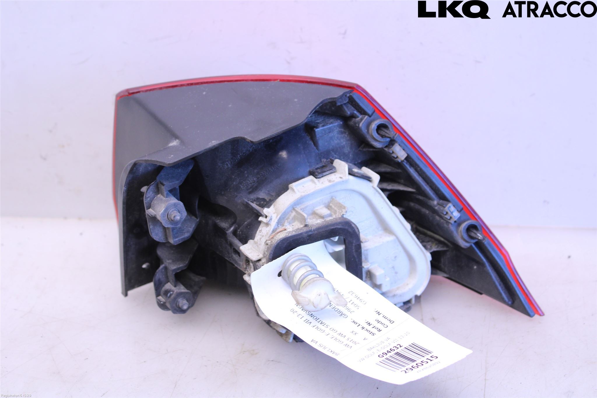 Volkswagen VW GOLF / E-GOLF VII 13-20 Baklykt Venstre