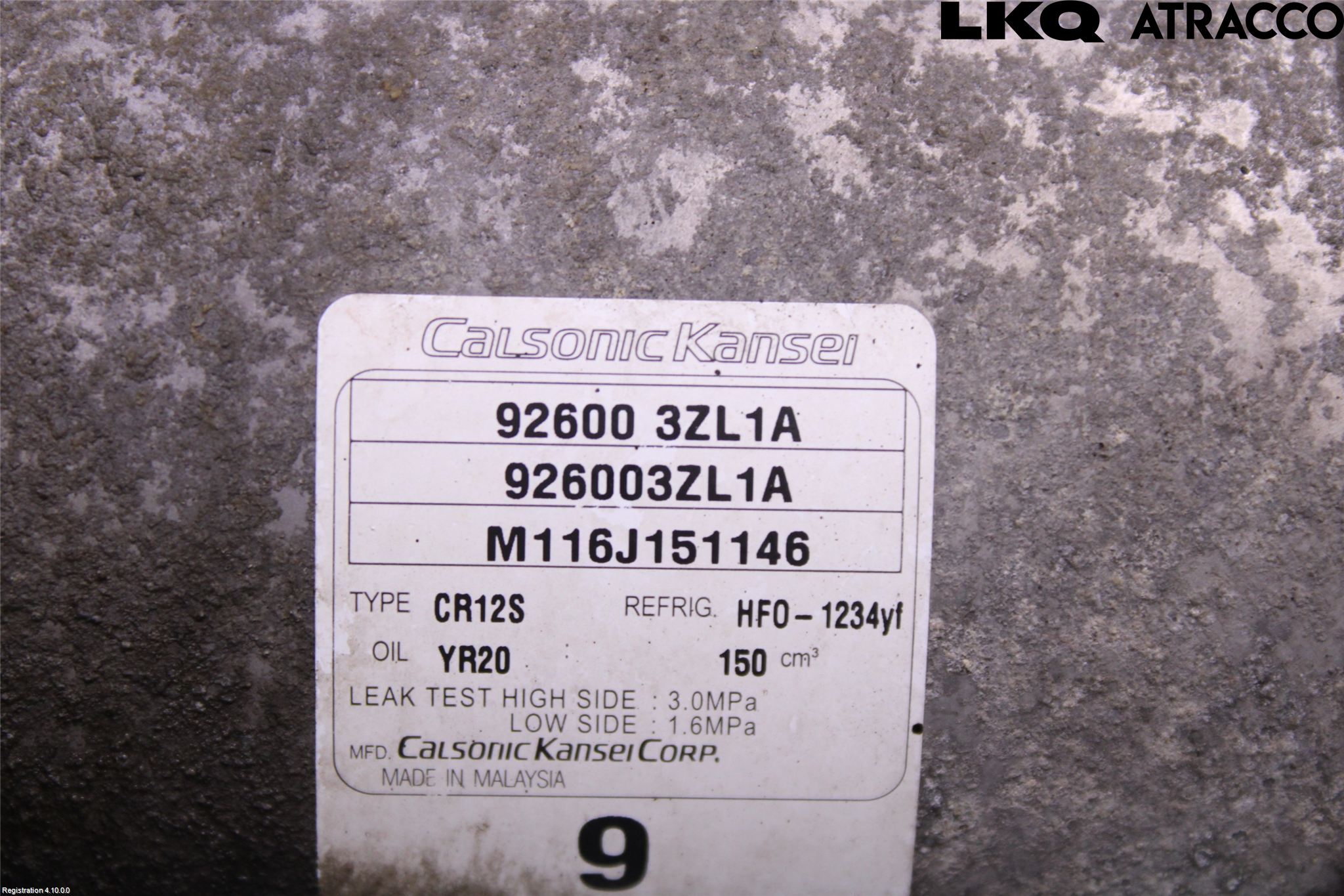 Nissan JUKE 14-19 Varme Ac Kompressor