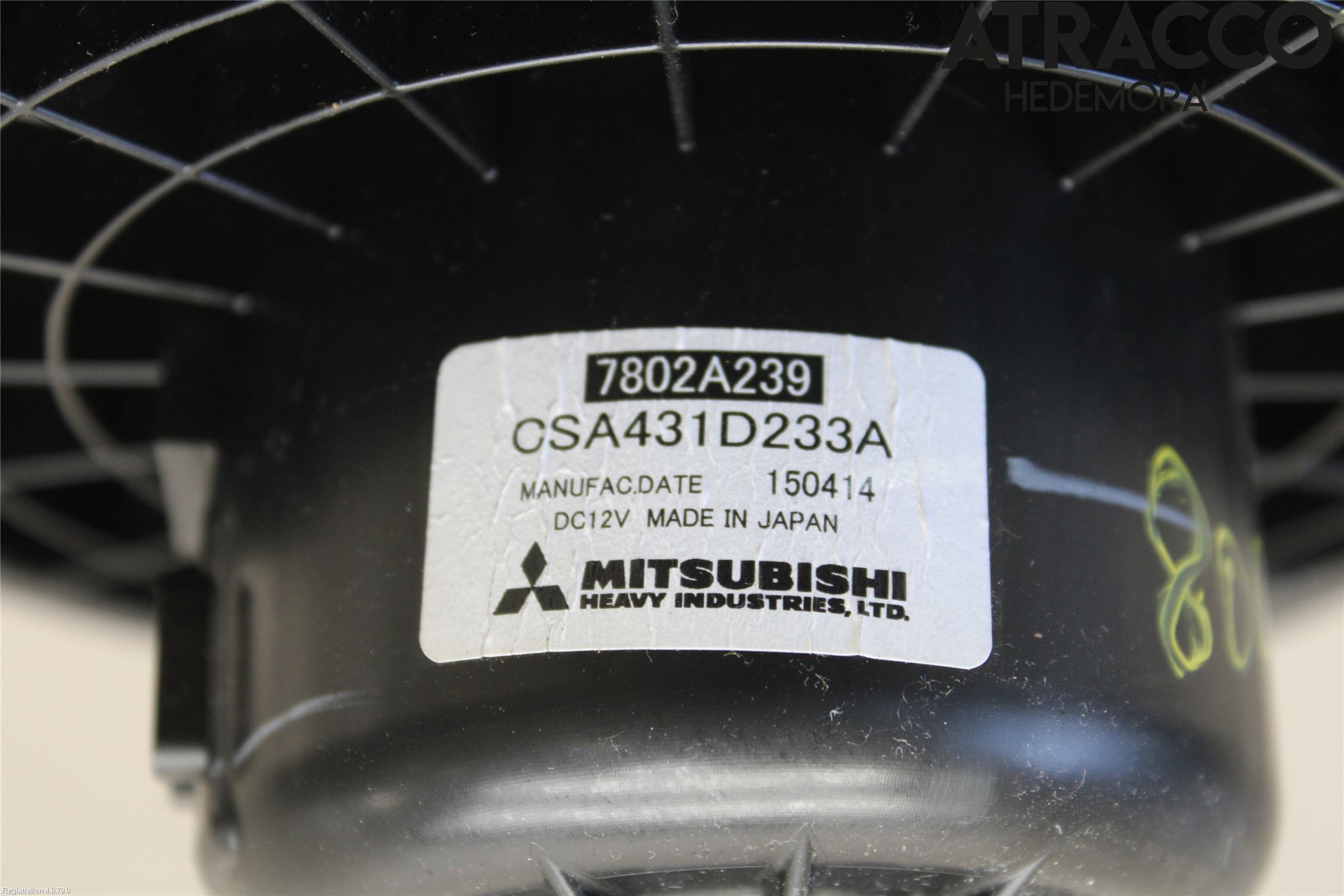 Mitsubishi ASX 10-22 Varme Ac Varmeapparatvifte
