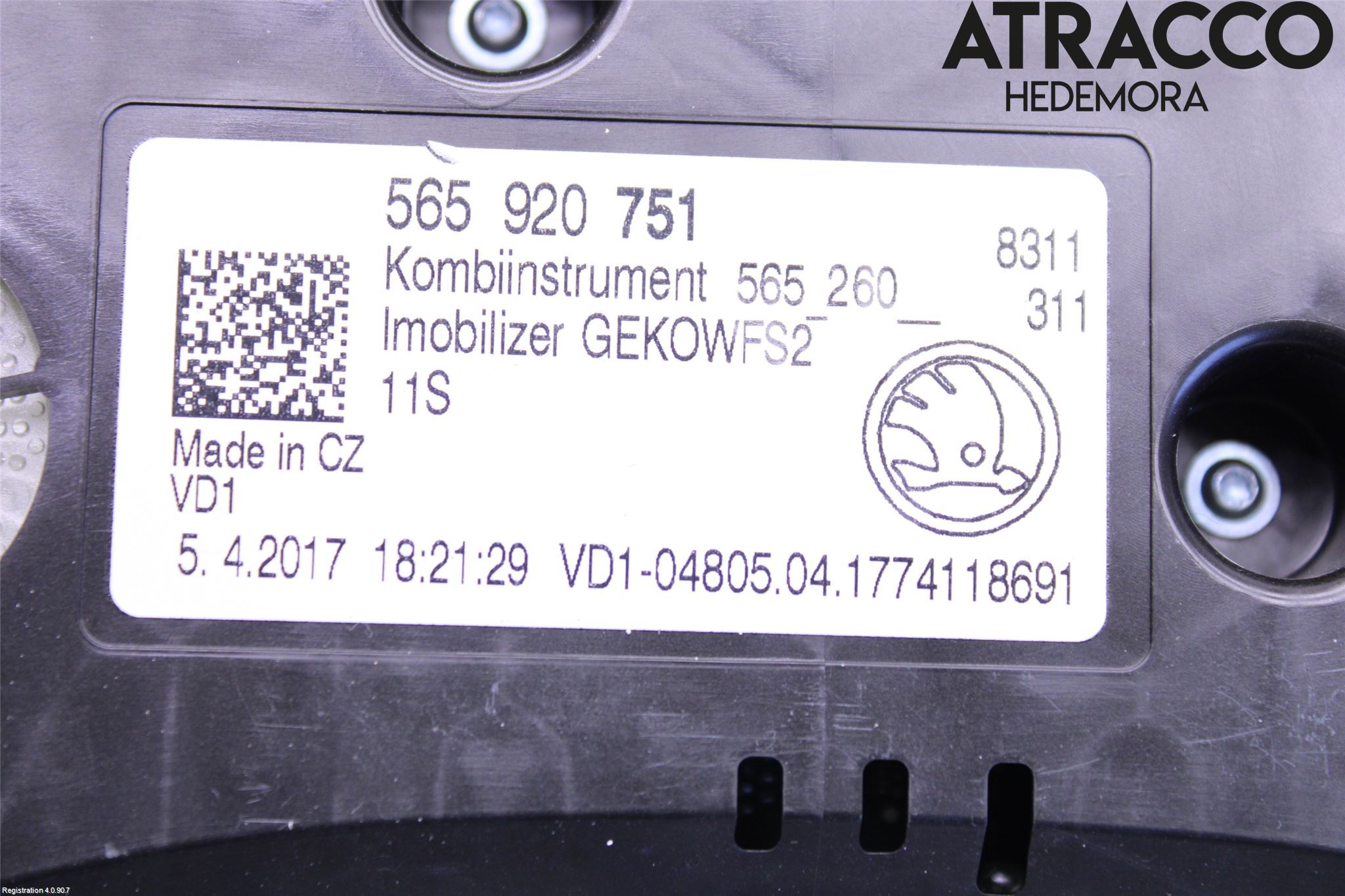 Skoda KODIAQ 17-24 Instr Kombinert