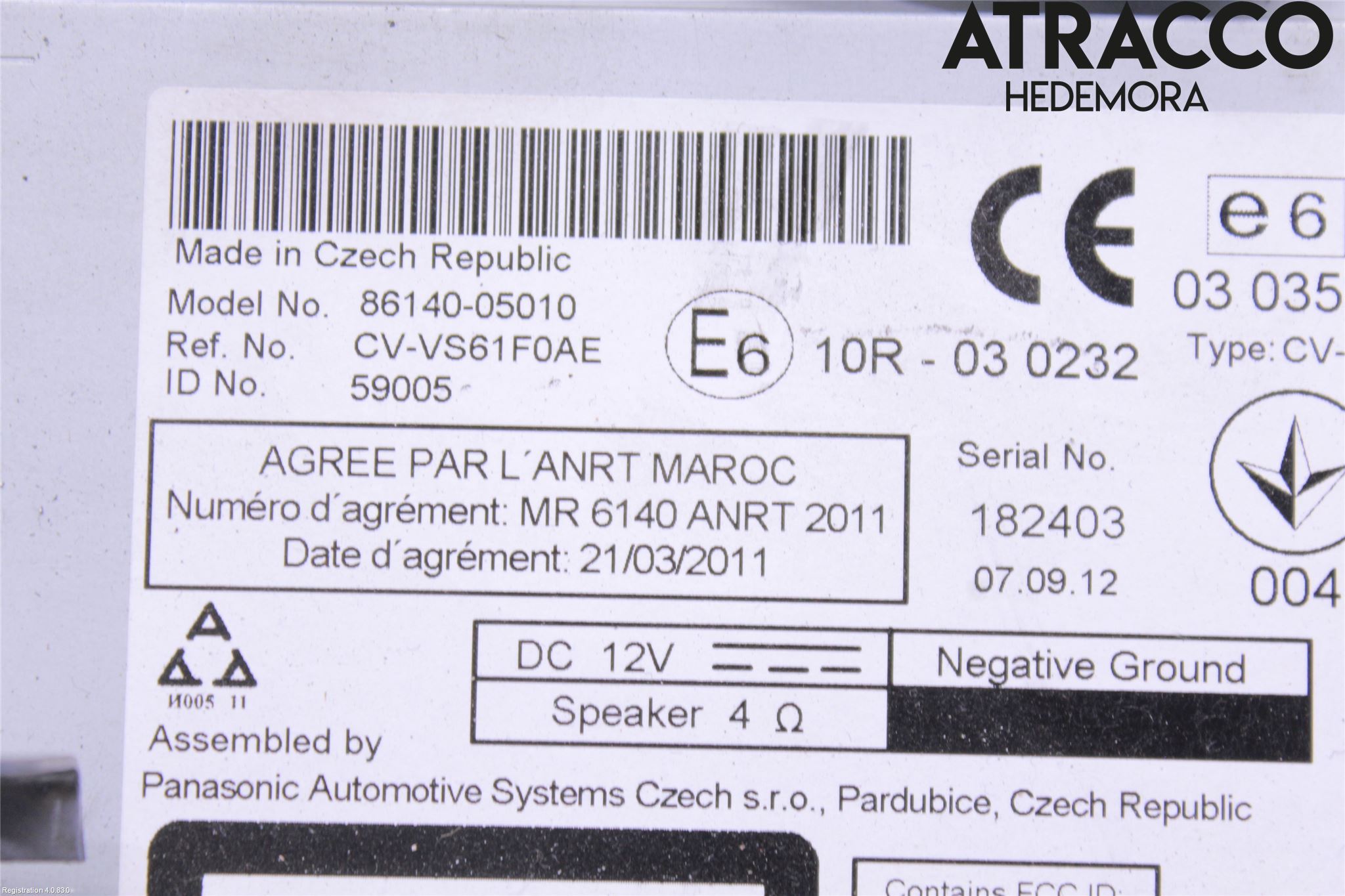 Toyota AVENSIS 09-15 Stereo Radio Med Cd