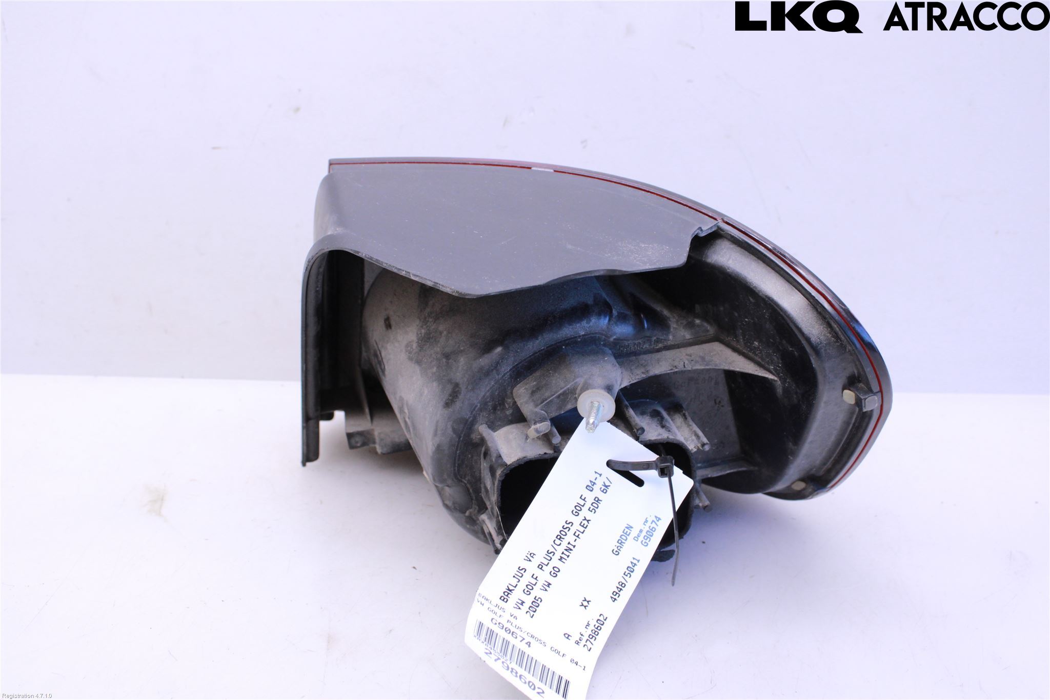 Volkswagen VW GOLF PLUS/CROSS GOLF 04-14 Baklykt Venstre