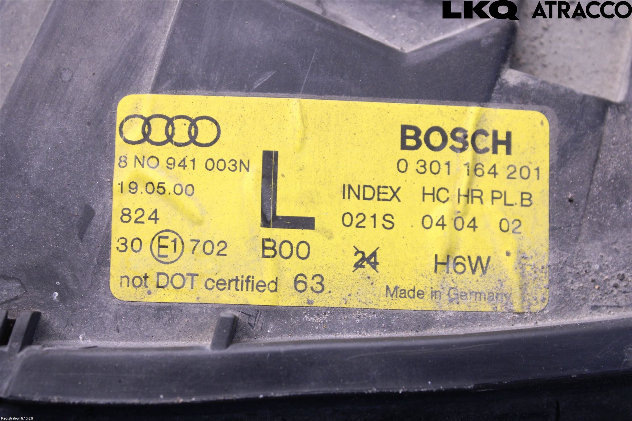 Audi TT 99-06 Frontlykt Venstre