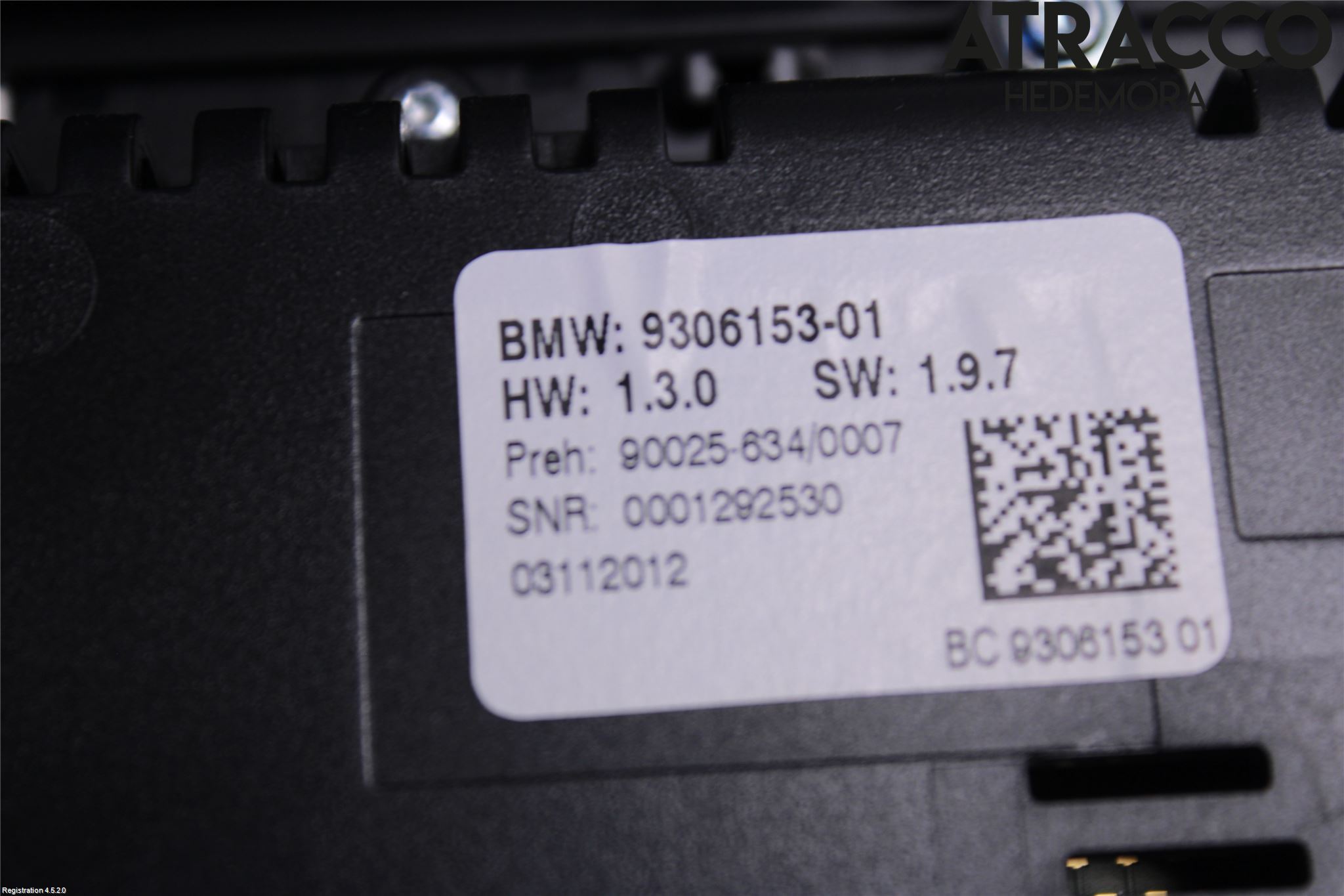 BMW 5 F10/F11/F18 09-17 Varme Ac Betjening-Display