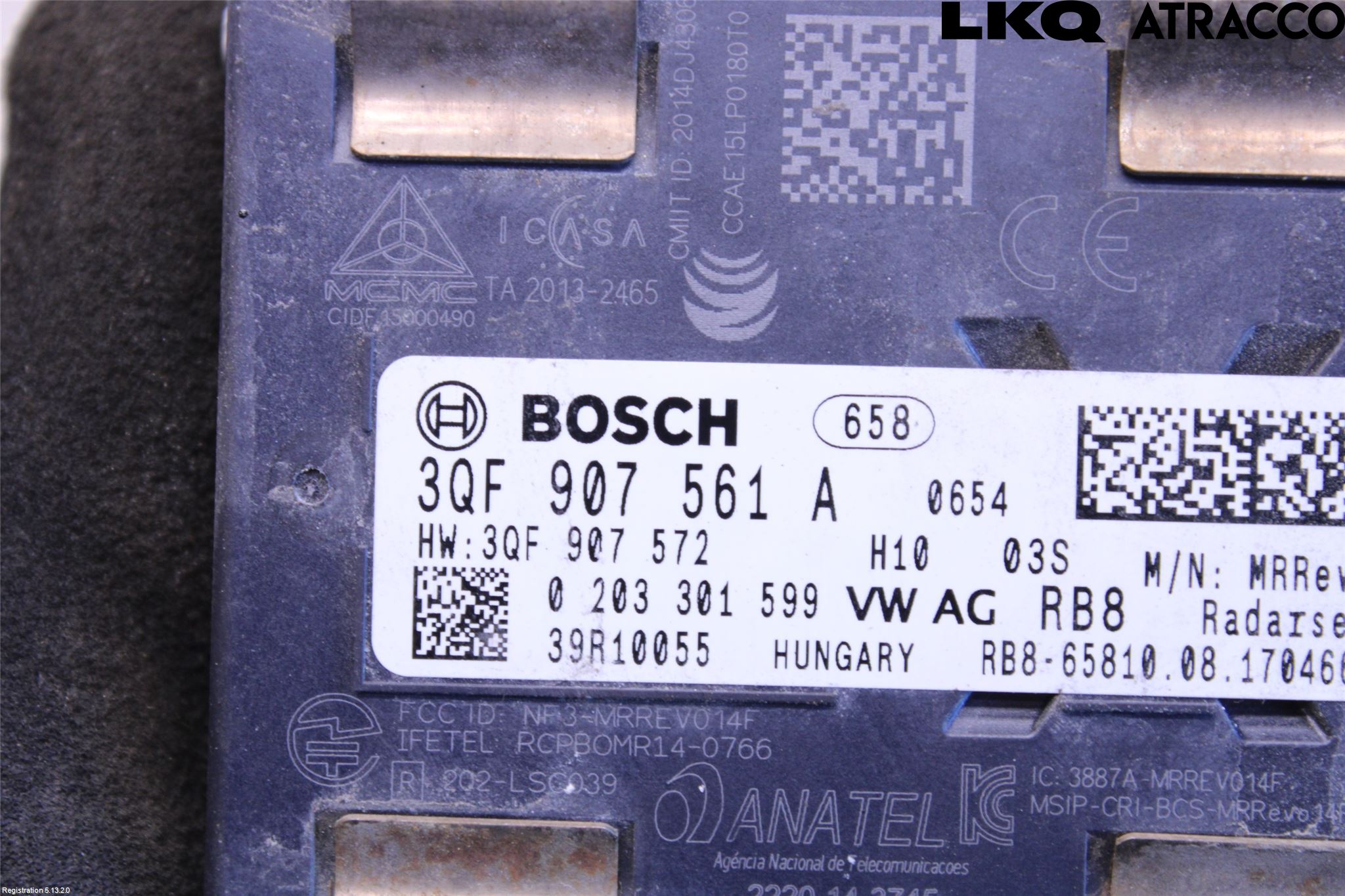 Volkswagen VW GOLF / E-GOLF VII 13-20 Sensor Fartsbegrensning