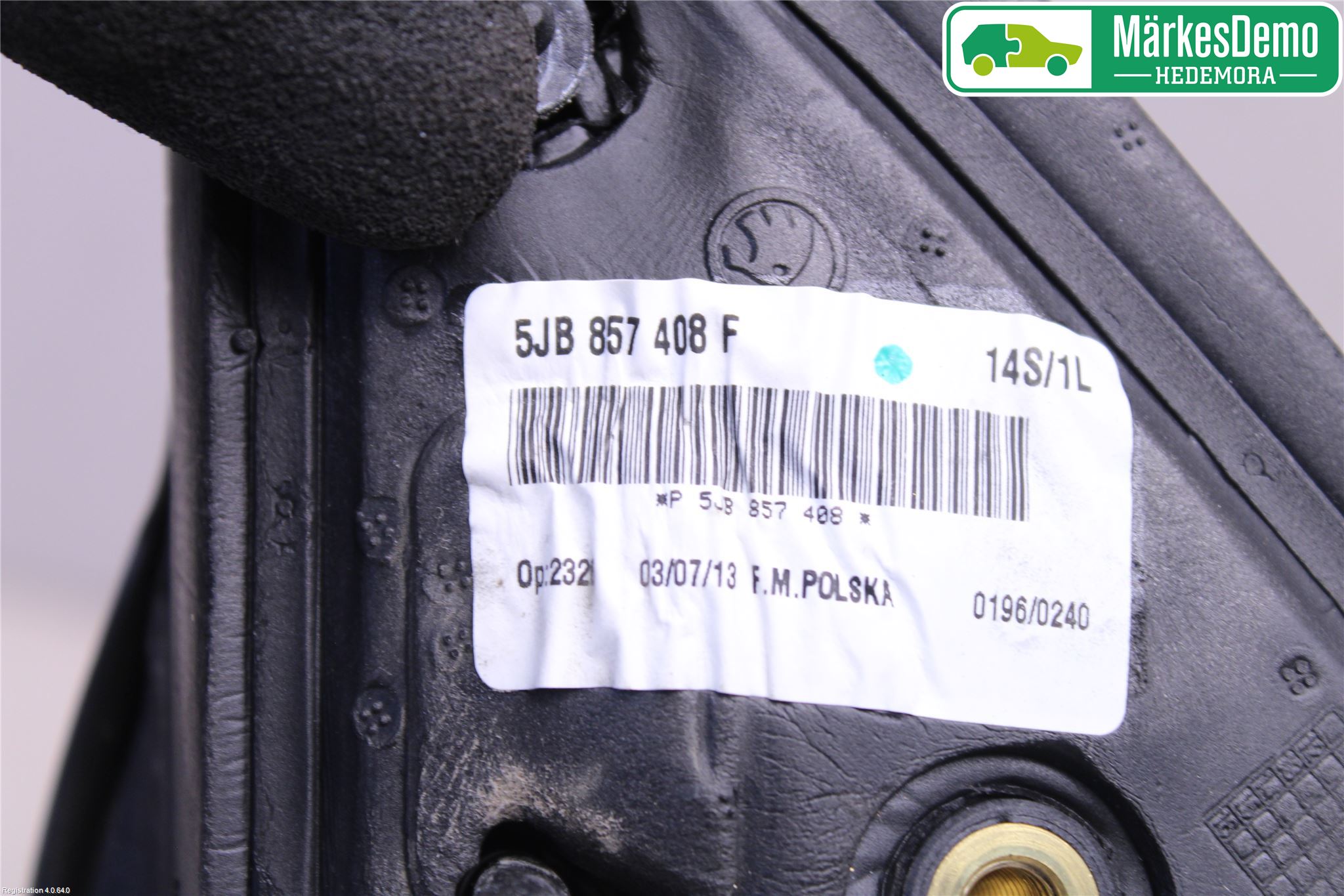 Skoda RAPID Speil H M-El Justering