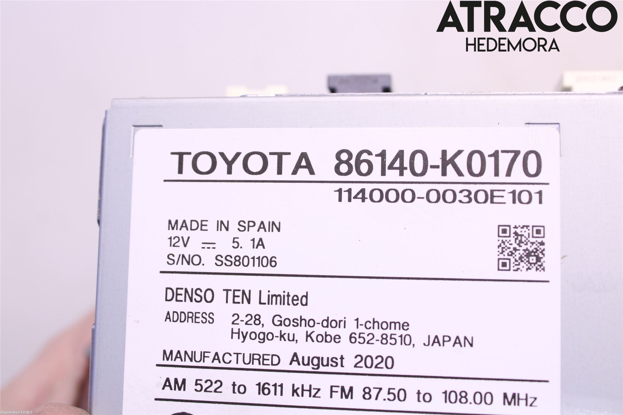 Toyota YARIS XP21 20- Stereo Radio Med Cd