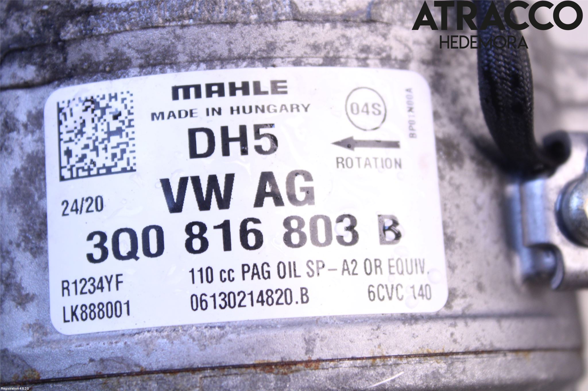 Volkswagen VW TRANSP/CARAVELLE (T6) 16-22 Varme Ac Kompressor