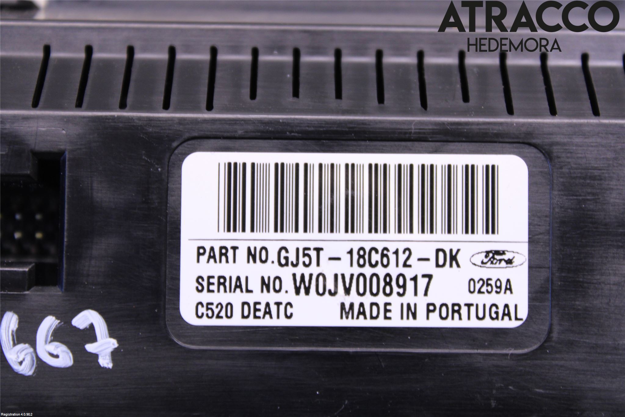 Ford KUGA 17-19 Varme Ac Betjening-Display