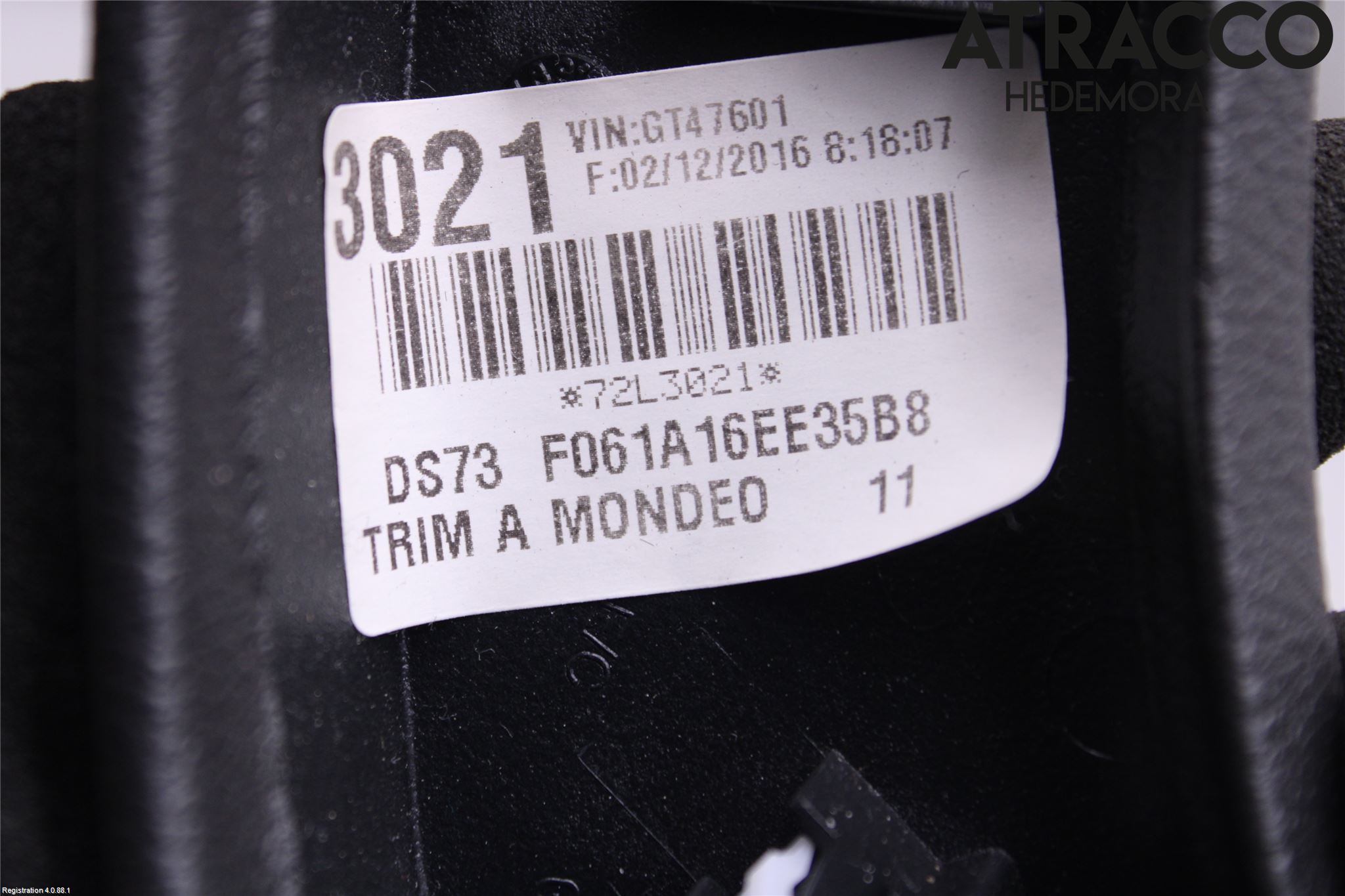 Ford MONDEO 15-22 Innr Konsoll-Lomme