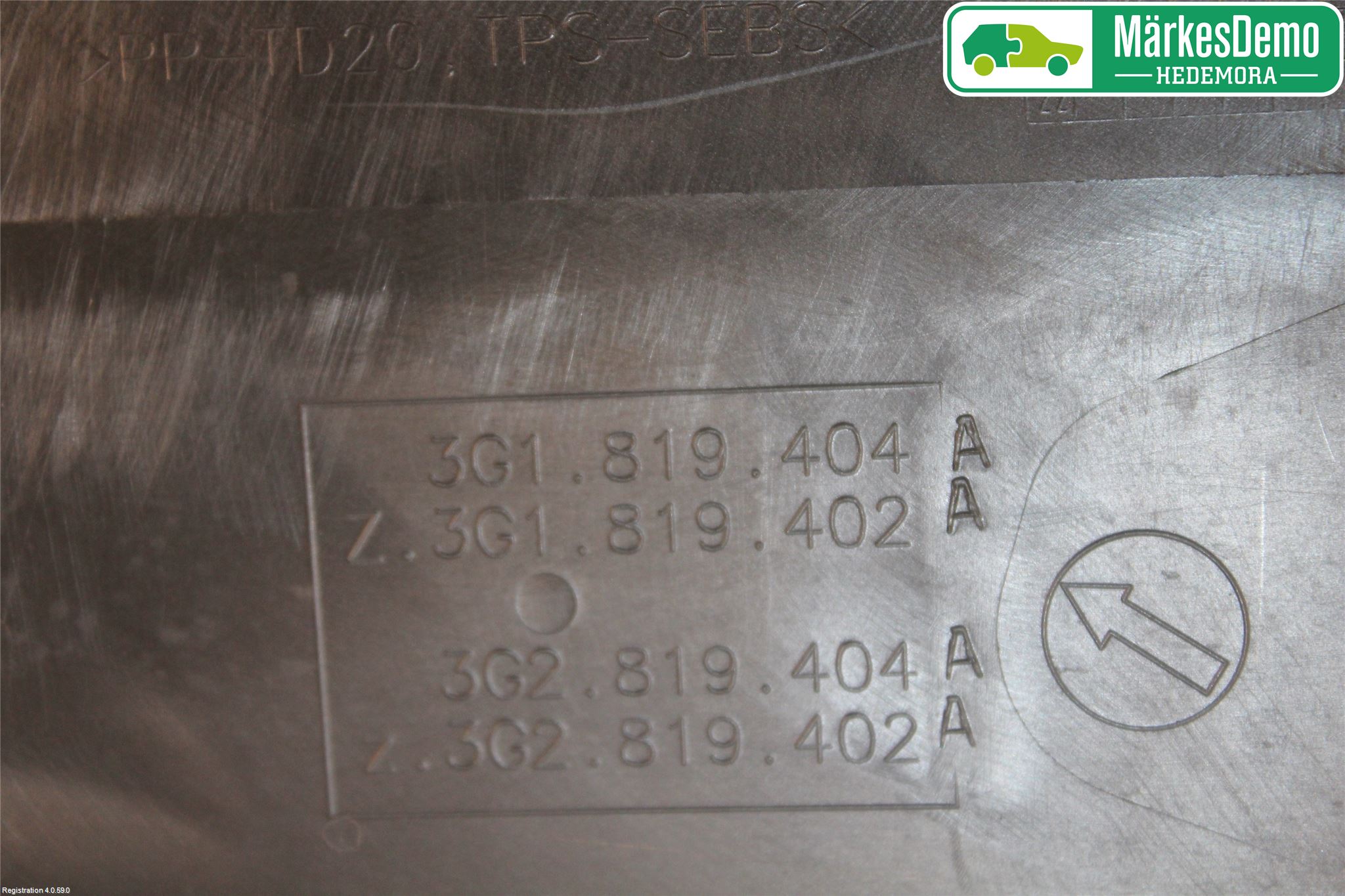 Volkswagen VW PASSAT 15-19 Visker Deksel-Grill-Under Frr