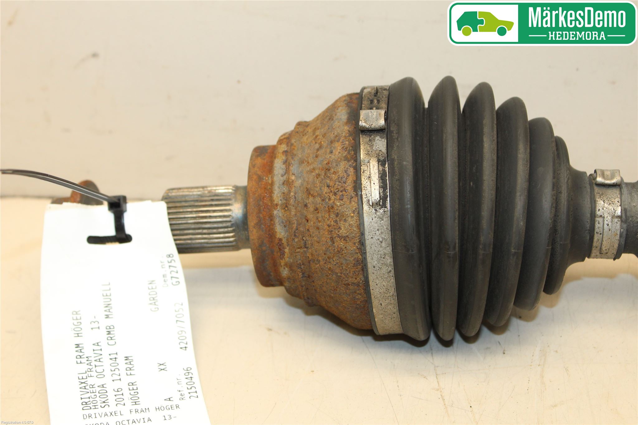 Skoda OCTAVIA (5E) 13-20 Drivaksel Foran Kompl Høyre
