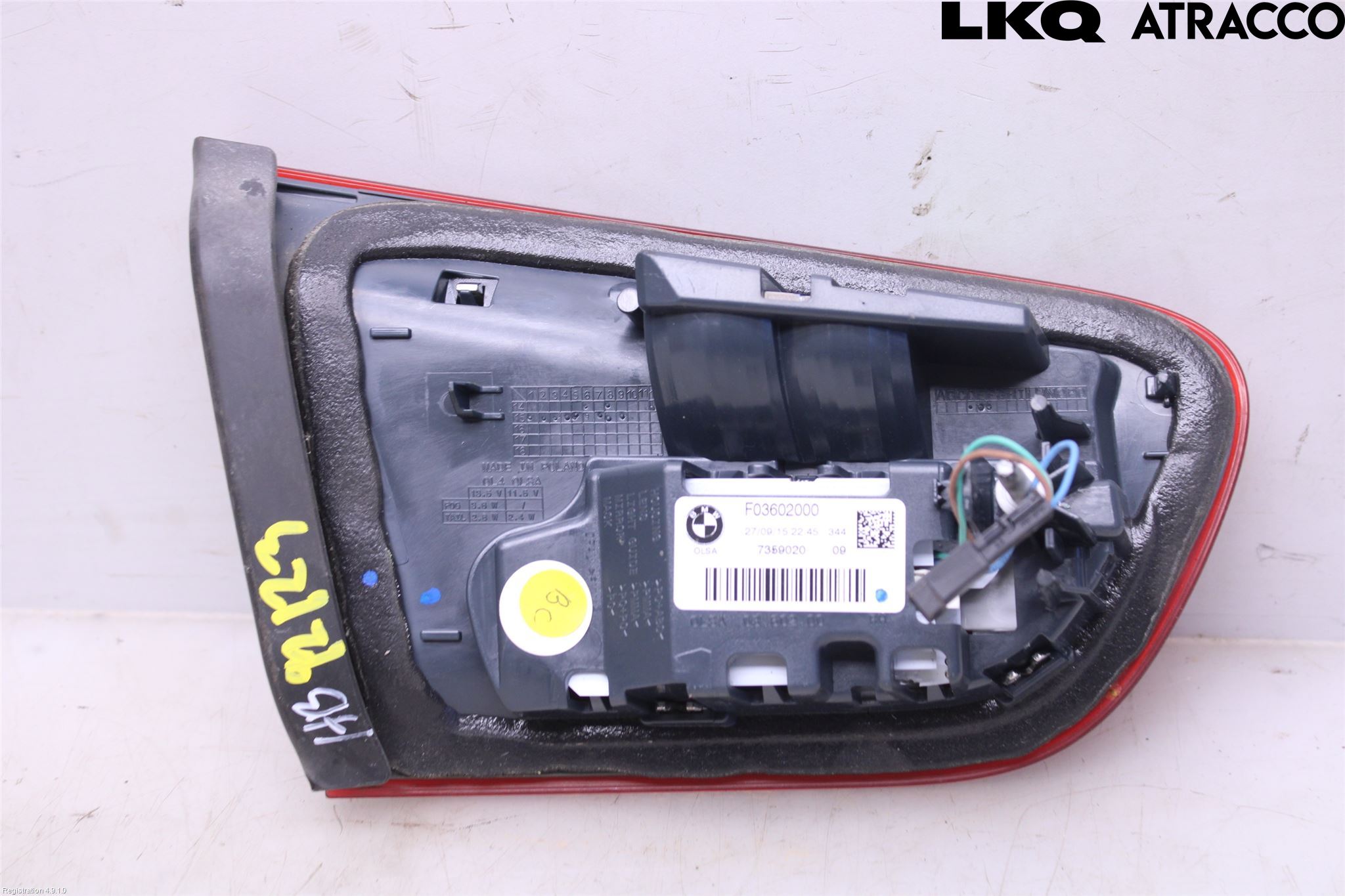 BMW 1 F20/F21 11-19 Baklykt Høyre  På Luke(Indre)