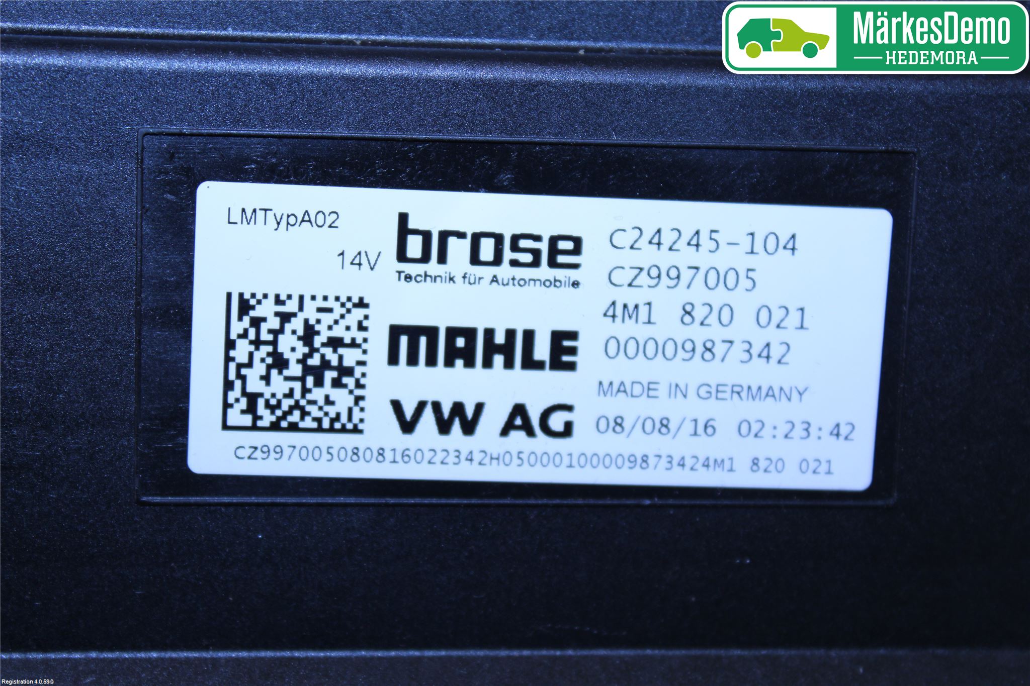 Audi A4/S4 B9 16-19 Varme Ac Varmeapparatvifte