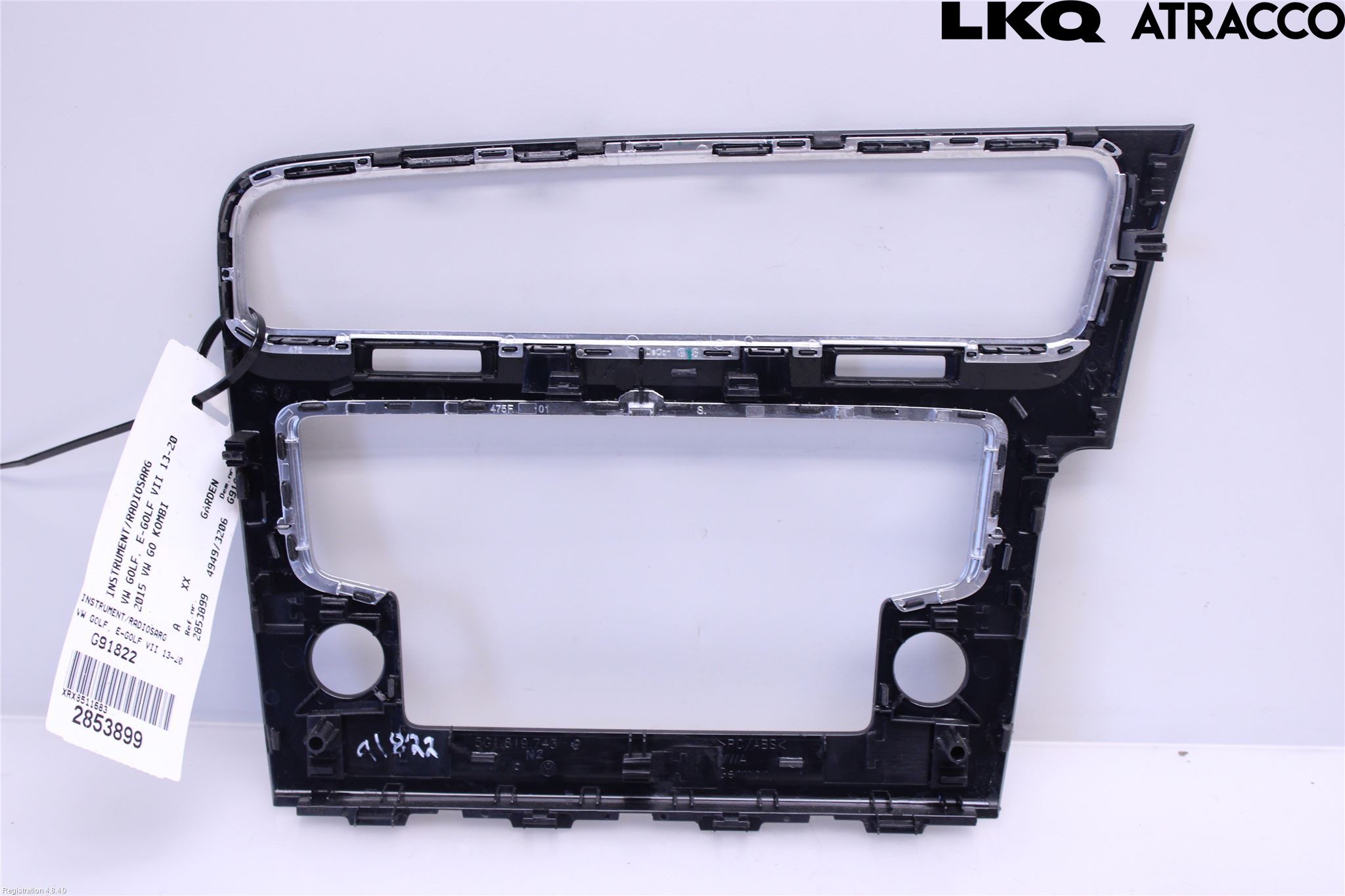 Volkswagen VW GOLF / E-GOLF VII 13-20 Innr Radio Ramme